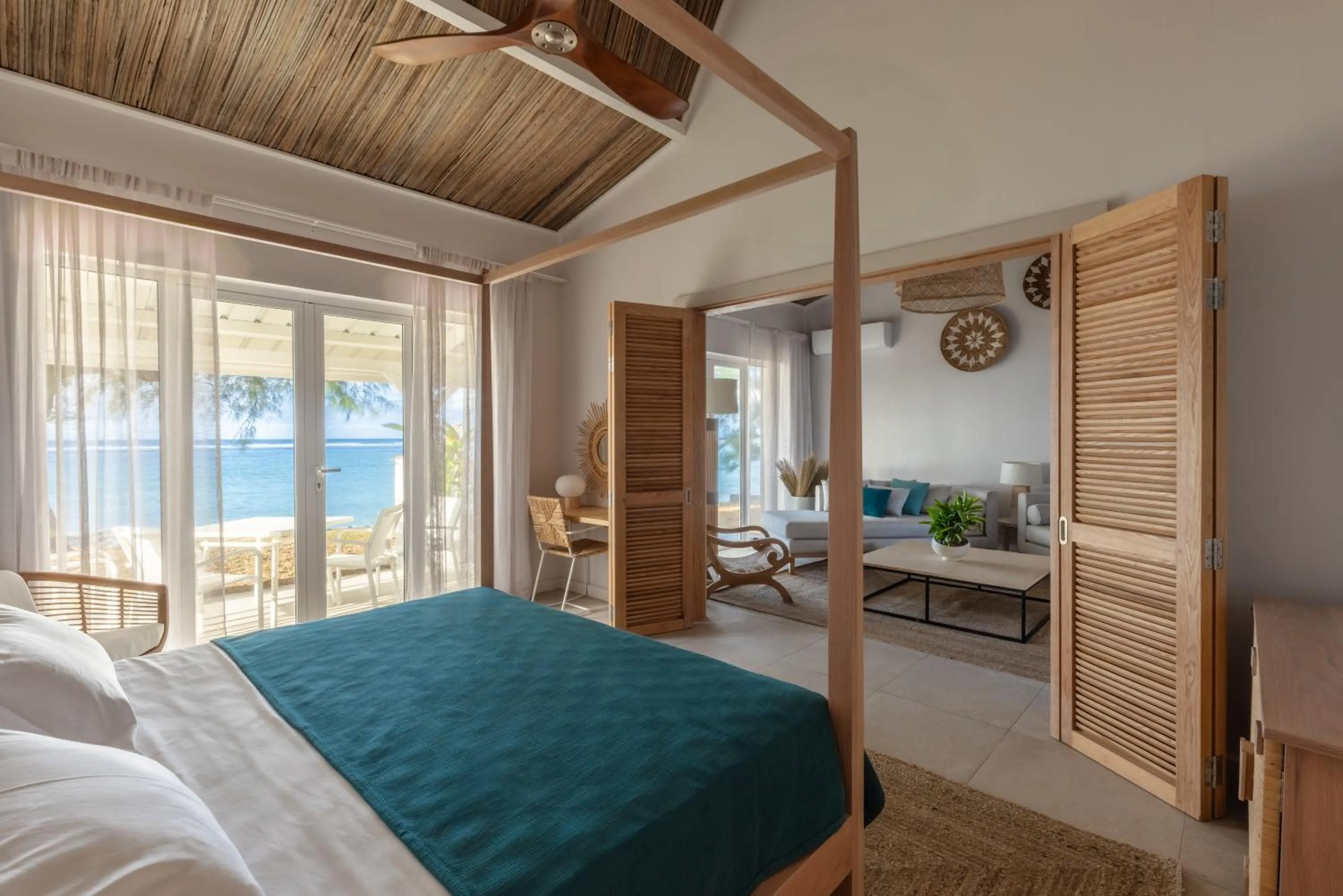 Balcony/Terrace, Bed in Cotton Bay Resort & Spa