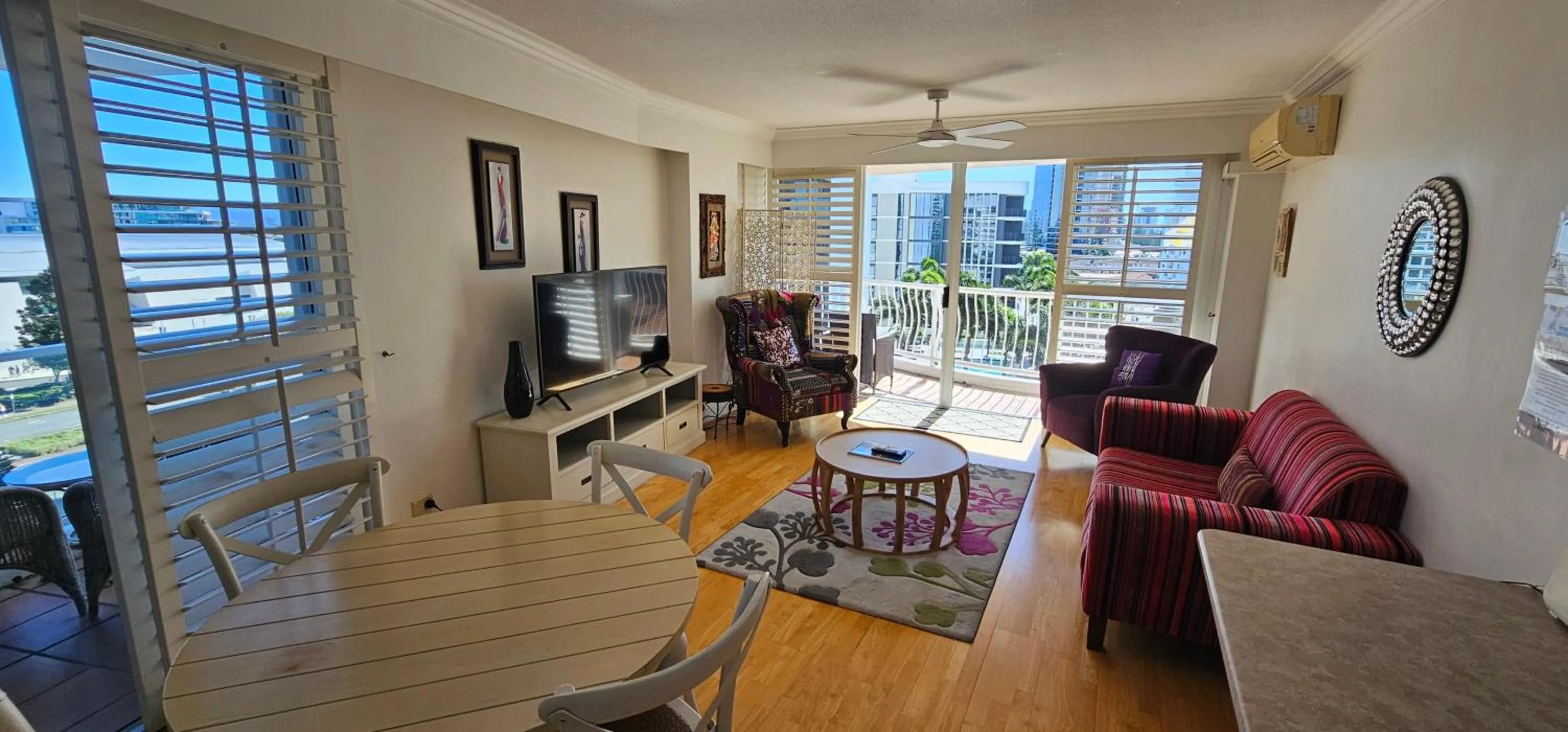 Living room in Broadbeach Holiday Apartments