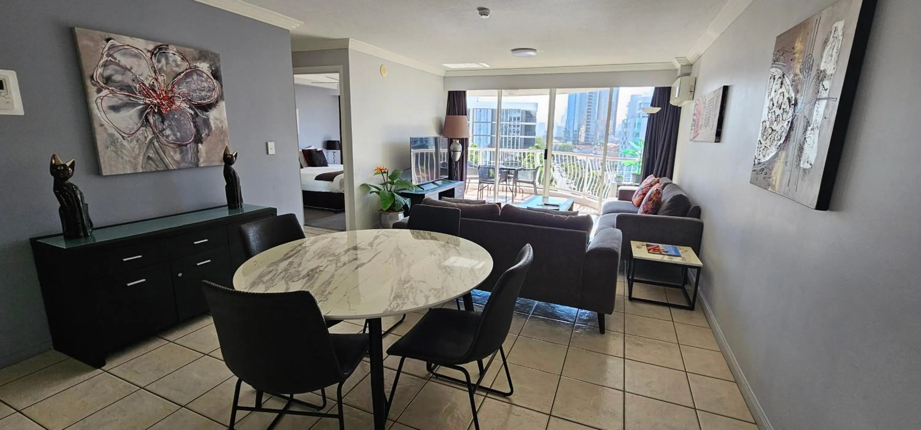 Living room in Broadbeach Holiday Apartments