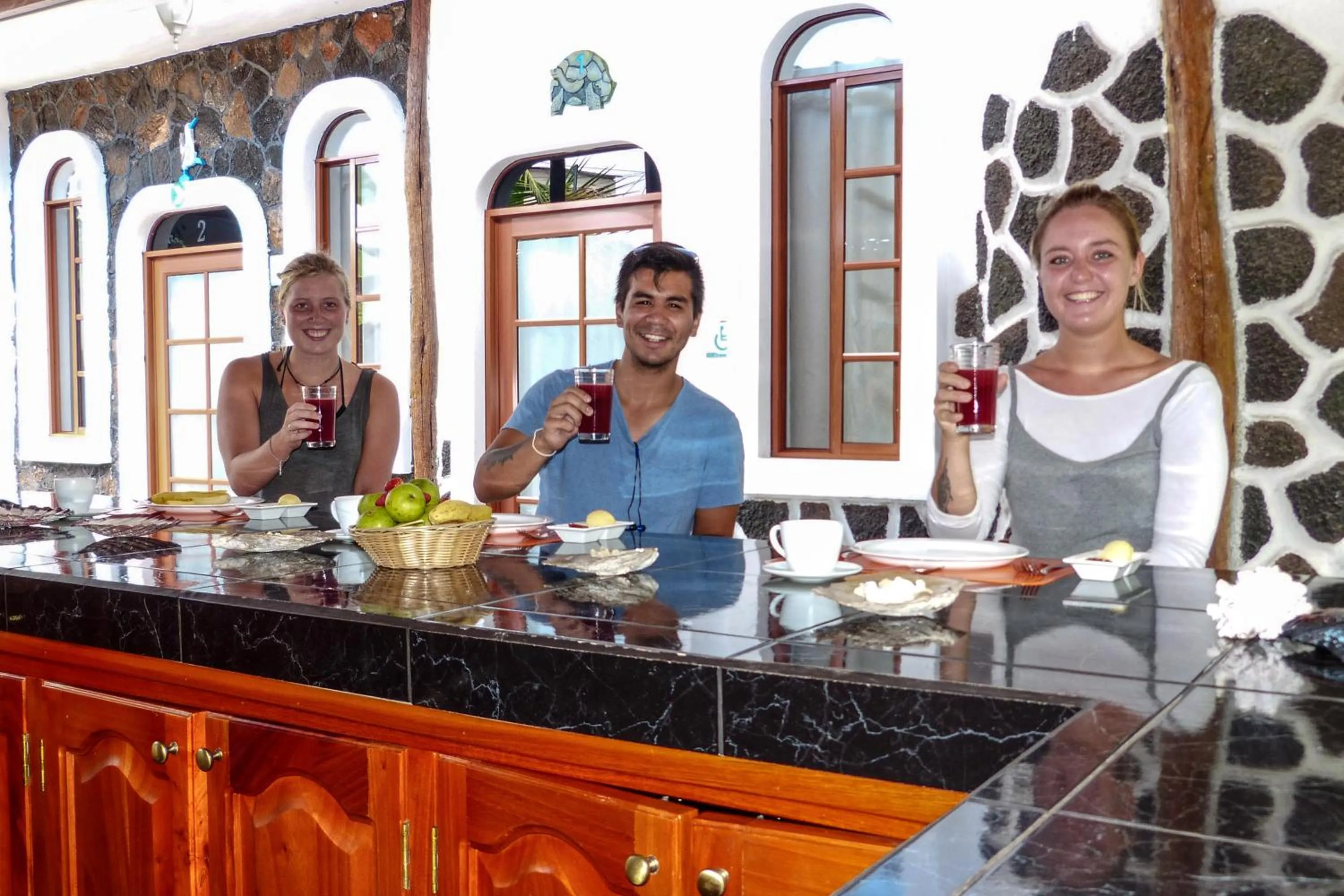 Continental breakfast in Hotel Coloma Galapagos