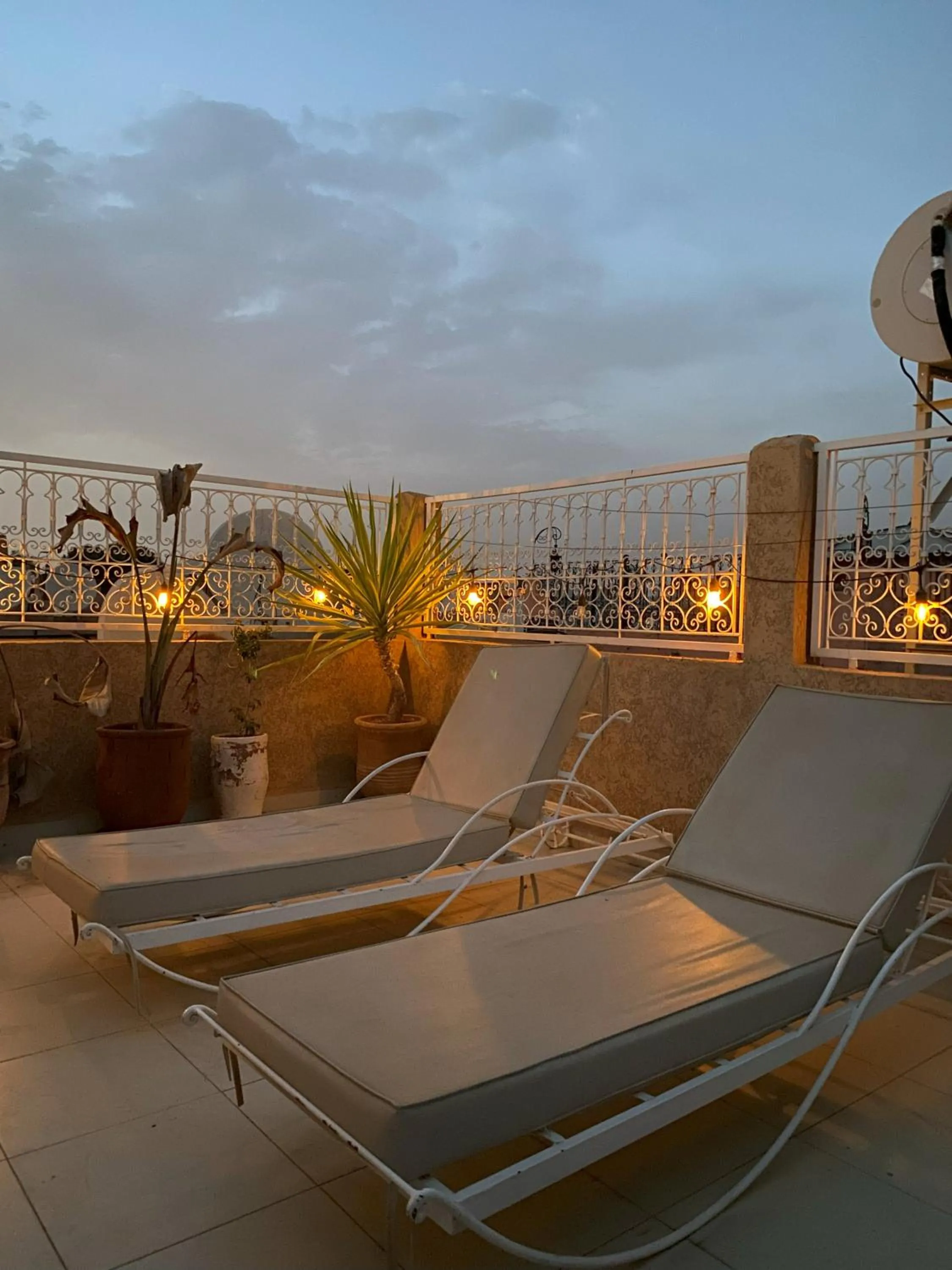 Balcony/Terrace in Riad with 3 Swimming Pools