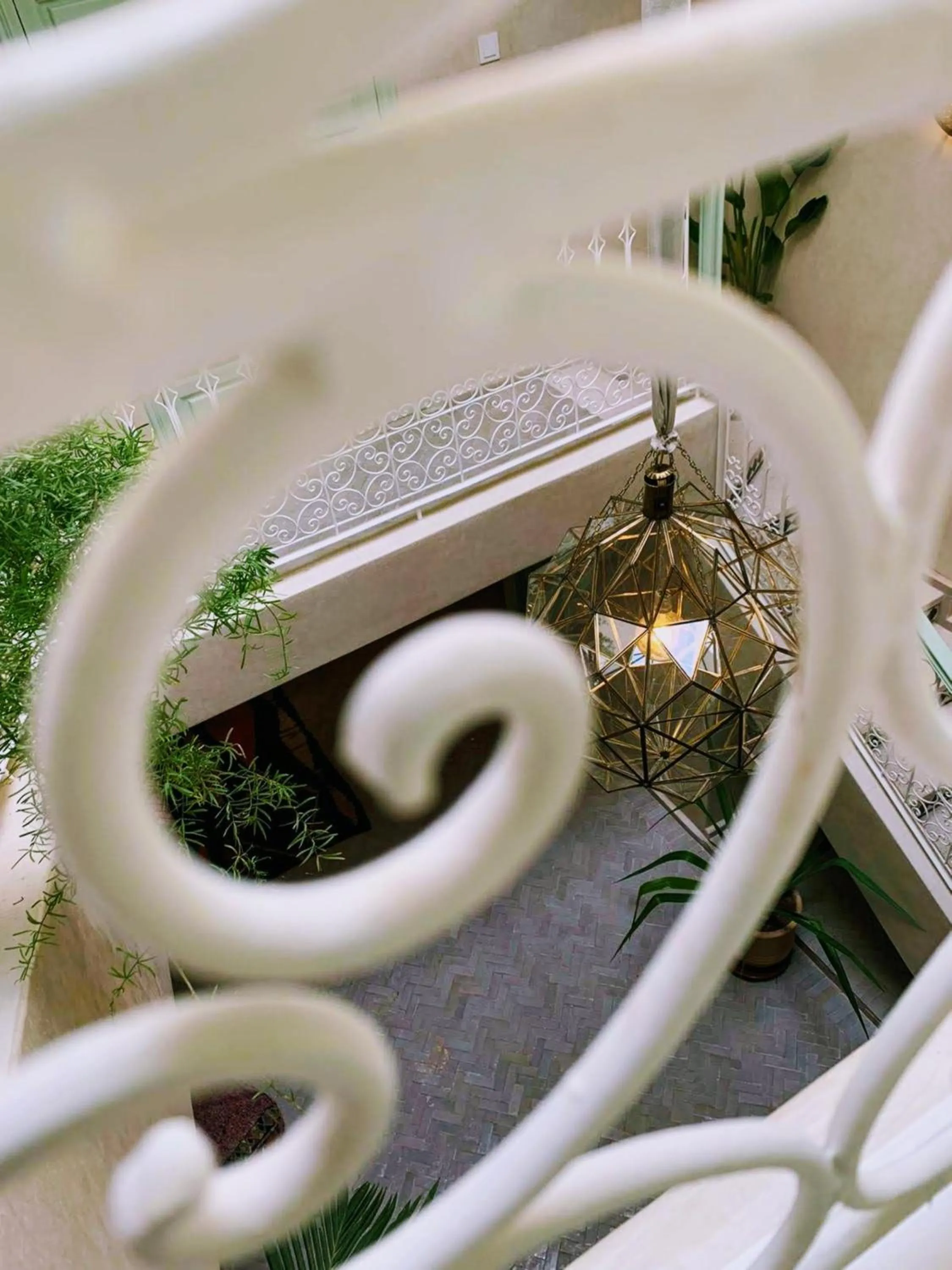 Balcony/Terrace in Riad with 3 Swimming Pools