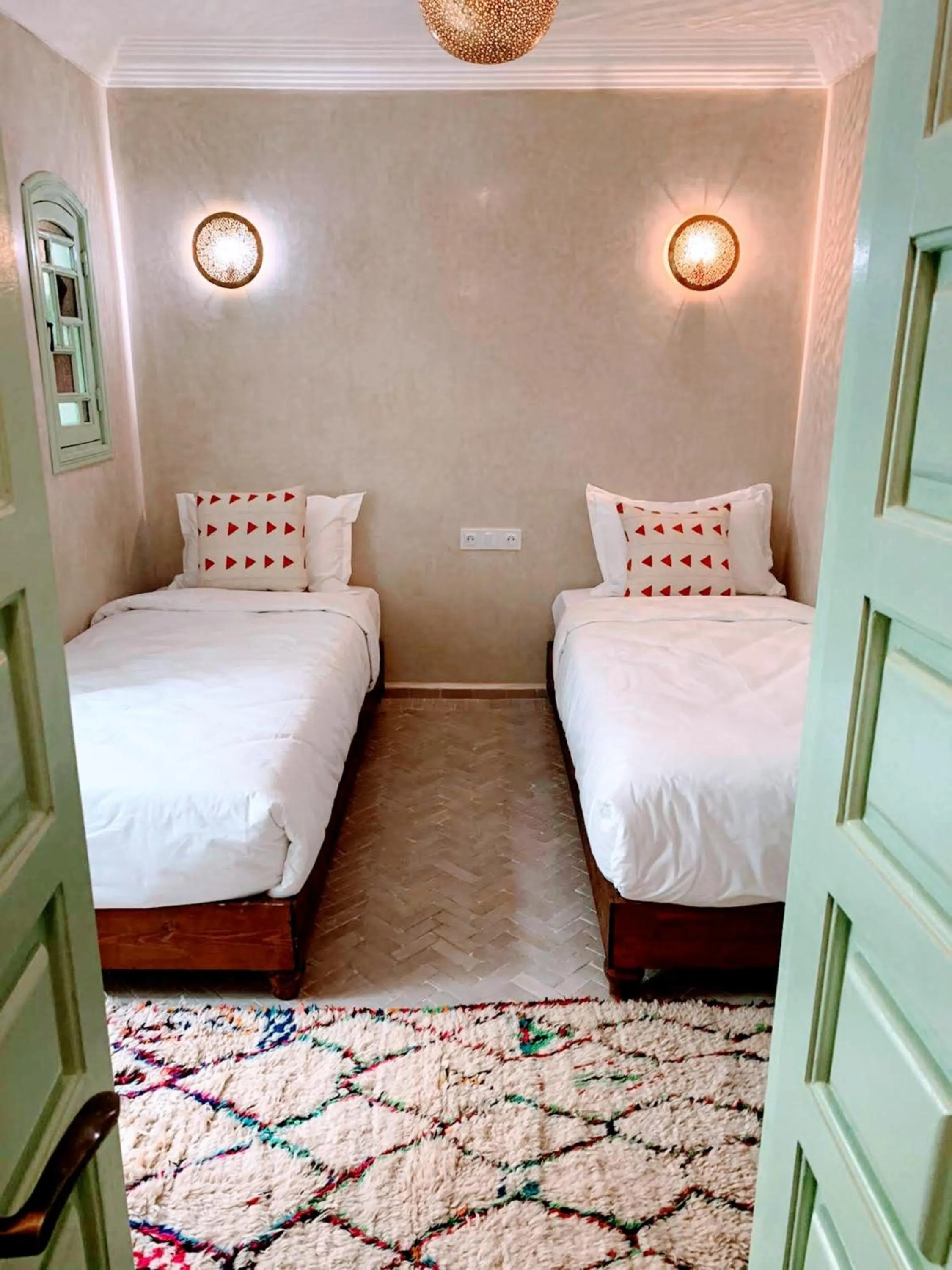Bedroom, Bed in Riad with 3 Swimming Pools