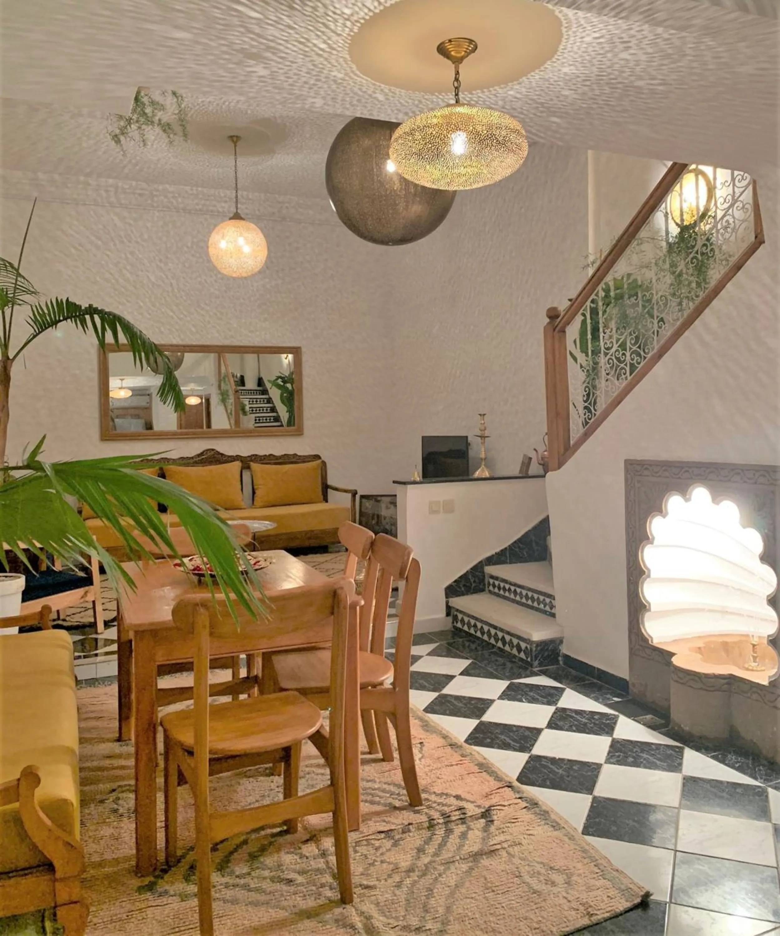 Living room in Riad with 3 Swimming Pools