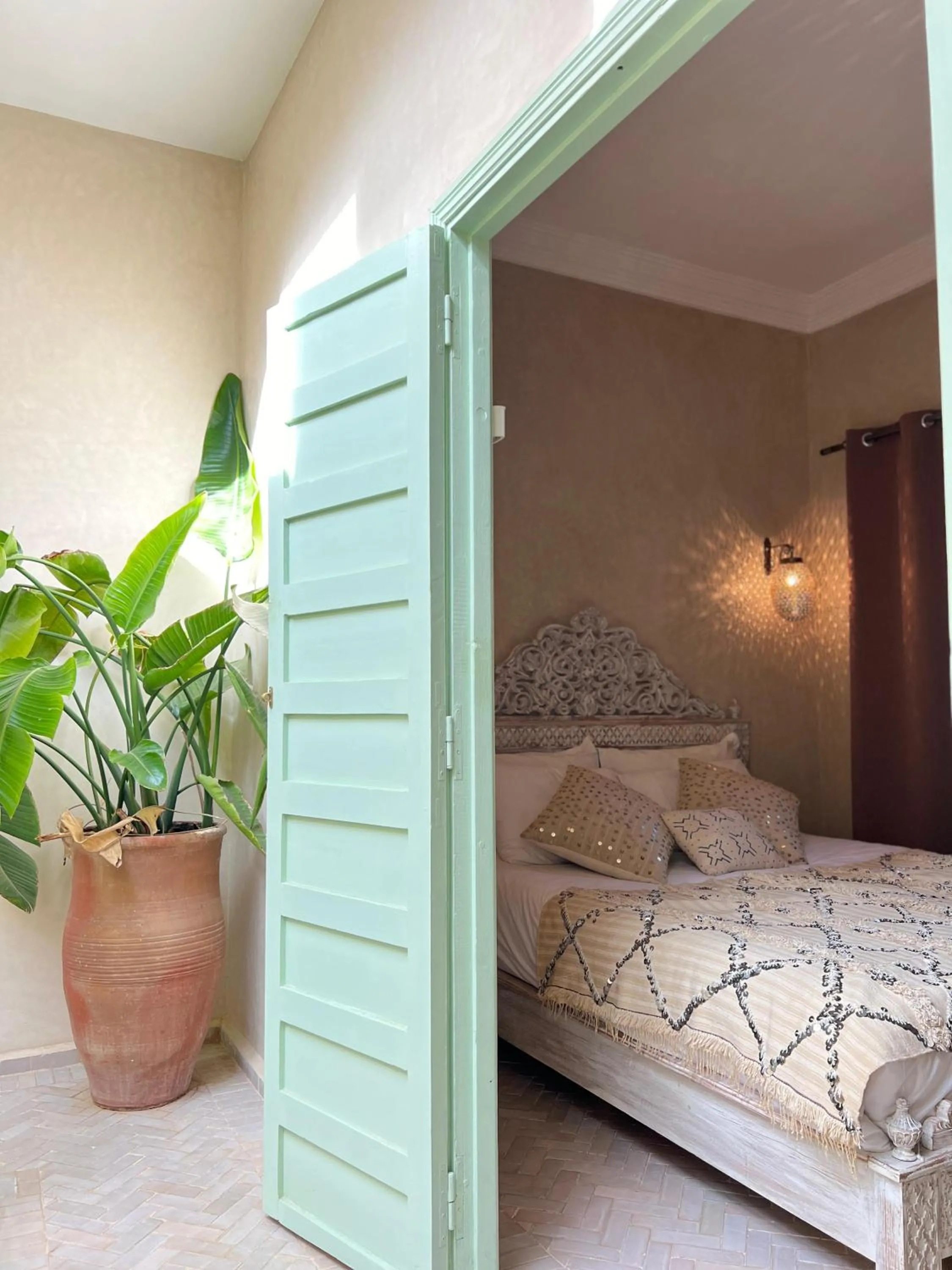 Bedroom, Bed in Riad with 3 Swimming Pools