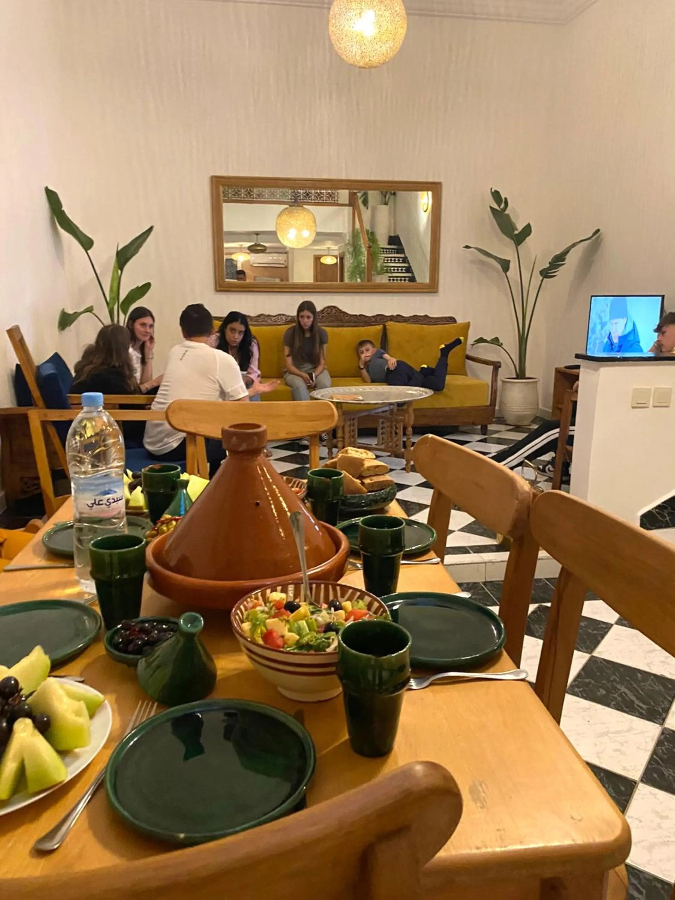 Seating area in Riad with 3 Swimming Pools