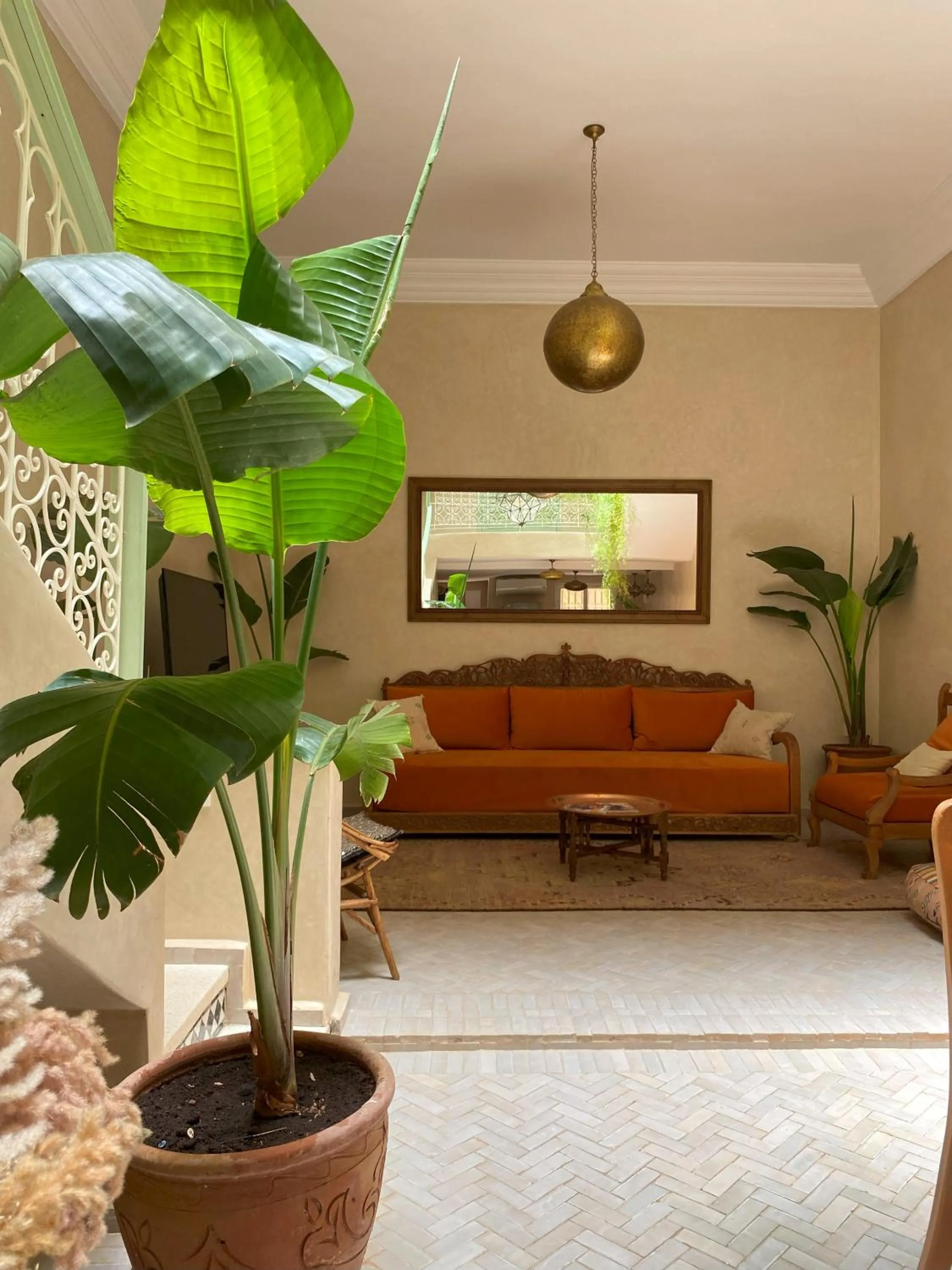 Seating area in Riad with 3 Swimming Pools