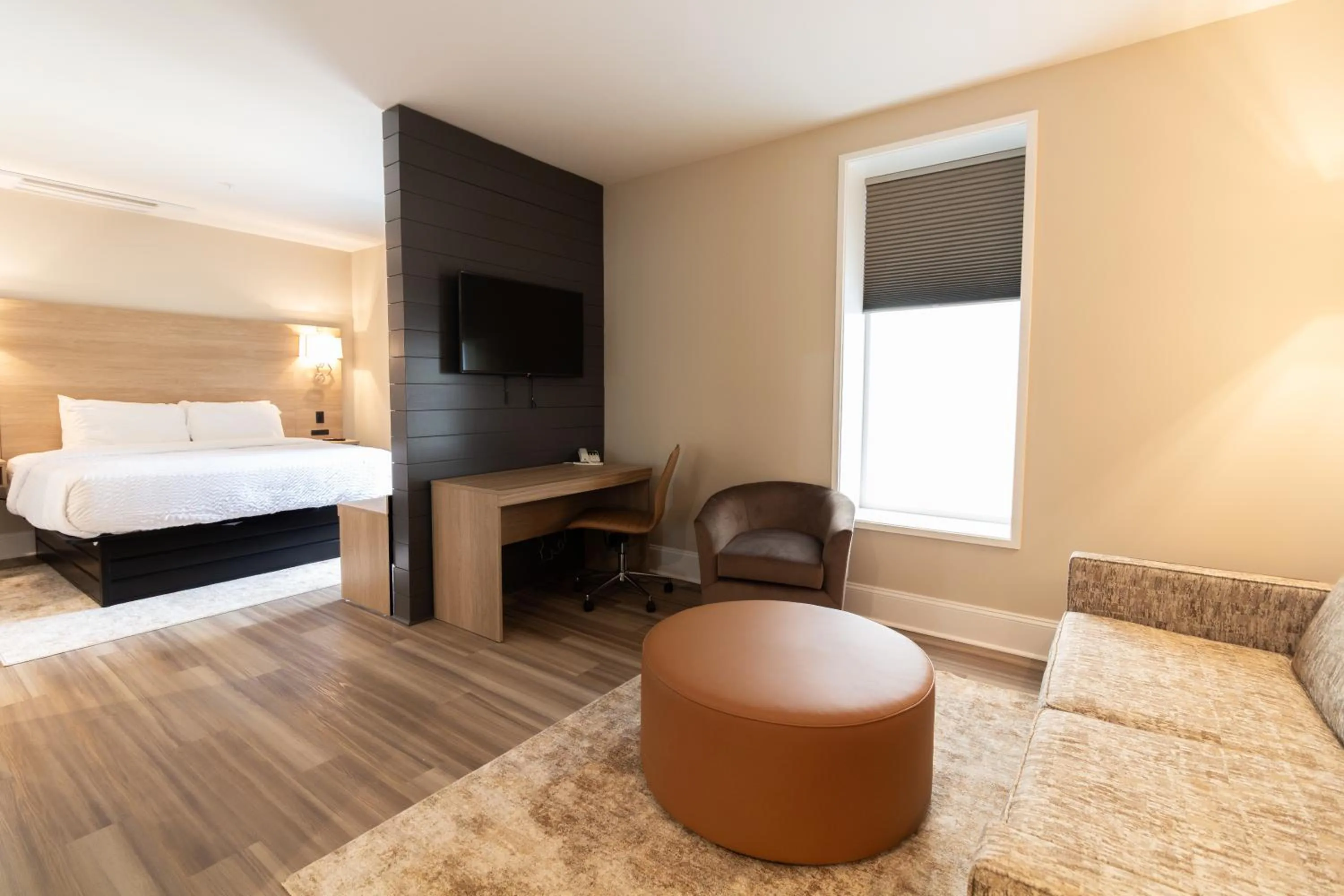 Bed in Bask Hotel at Big Rock Landing