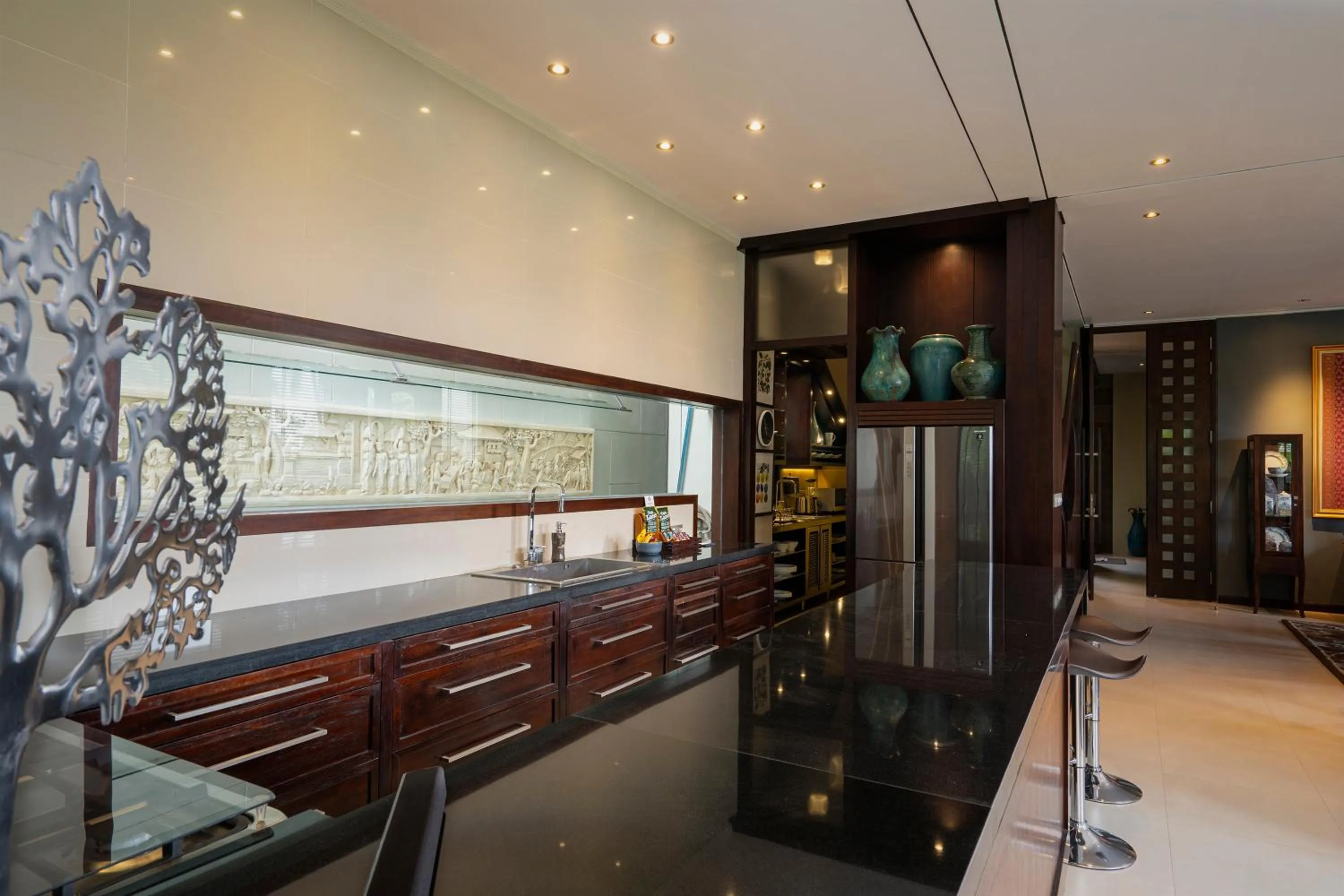 Kitchen or kitchenette in The LUXE Ubud - a Boutique Hotel