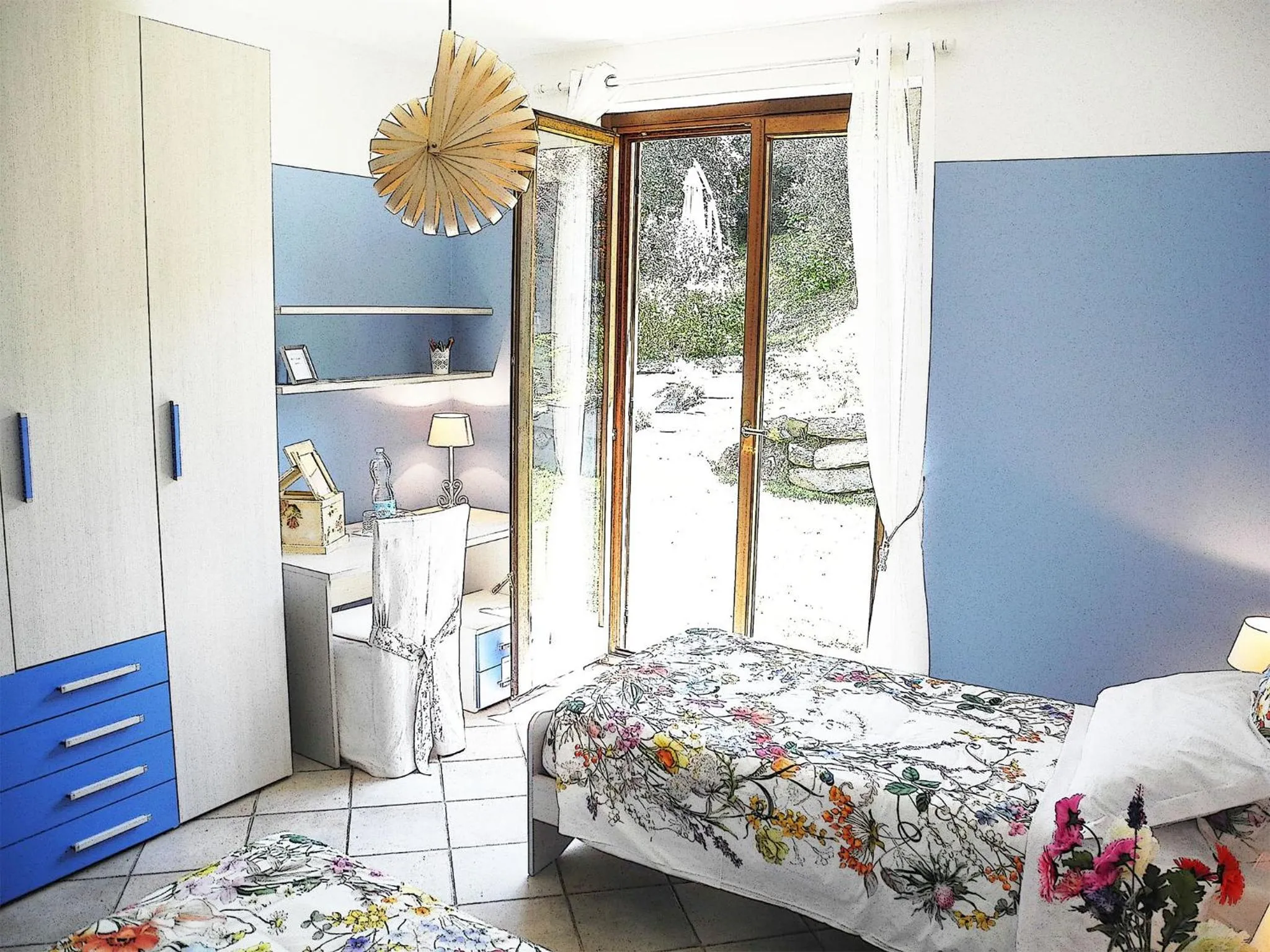 Bedroom, Bed in Villa Campo dei Fiori