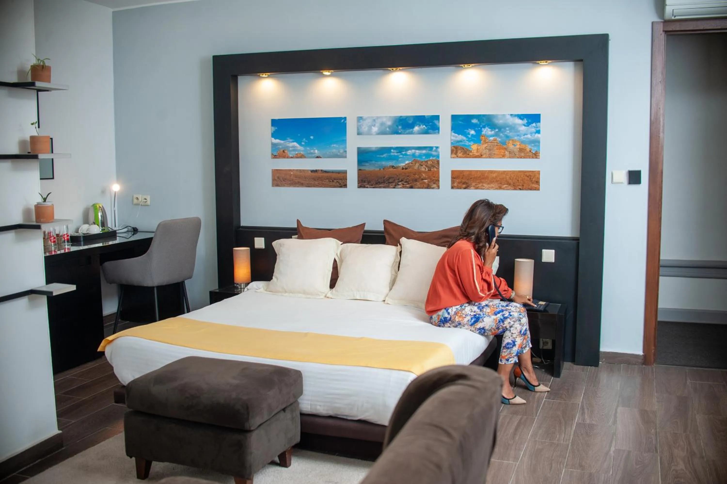 Bed in Le Grand Mellis Hôtel & Spa