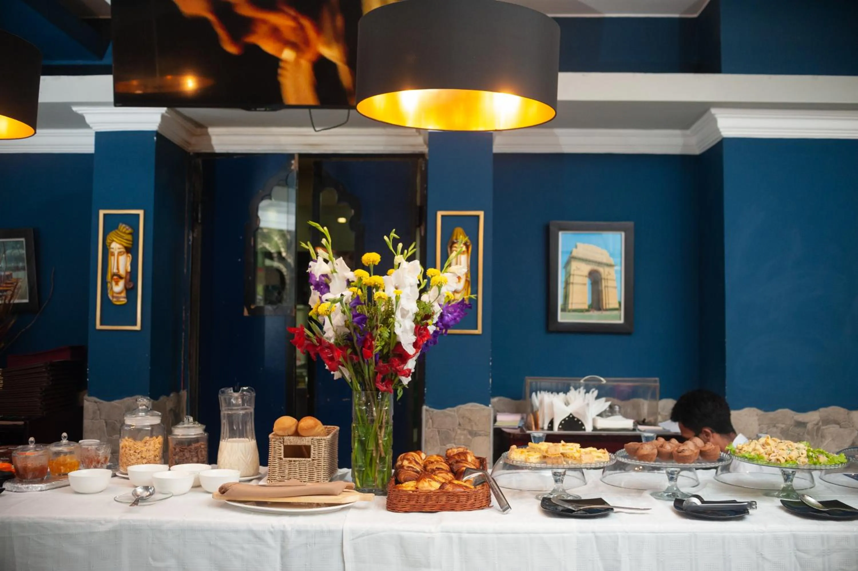 Buffet breakfast in Le Grand Mellis Hôtel & Spa