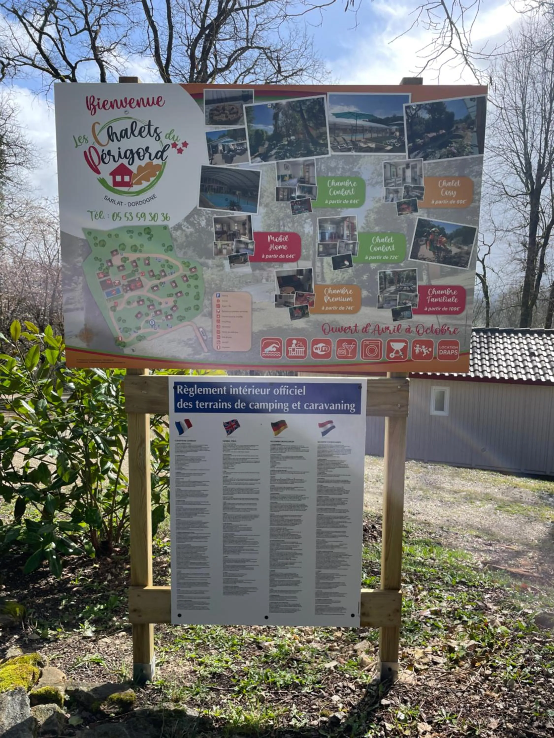 Facade/entrance in Les Chalets du Périgord