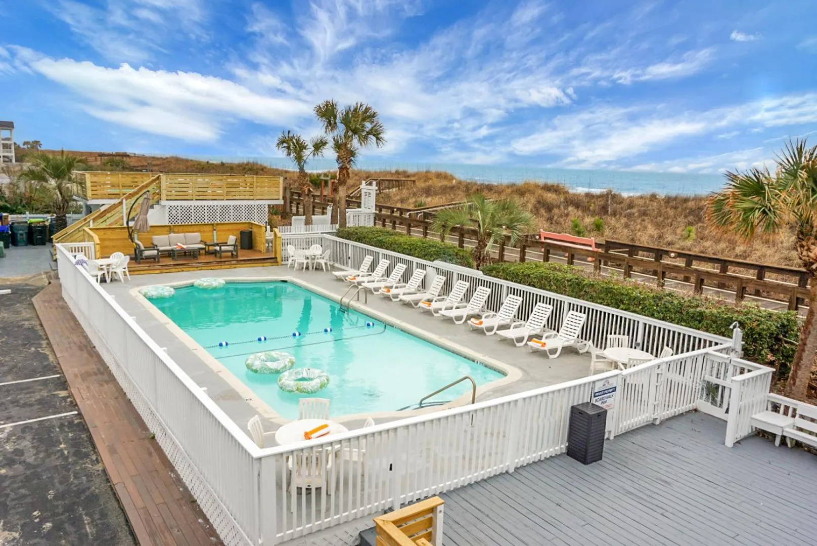 Pool view in The Boardwalk Inn
