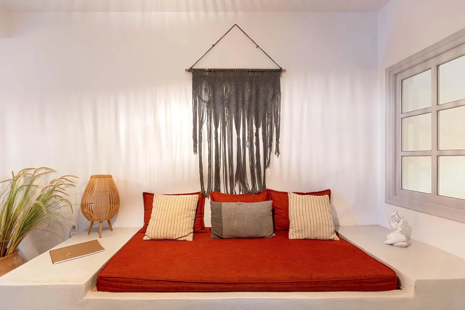 Bed in Phaos Santorini Suites