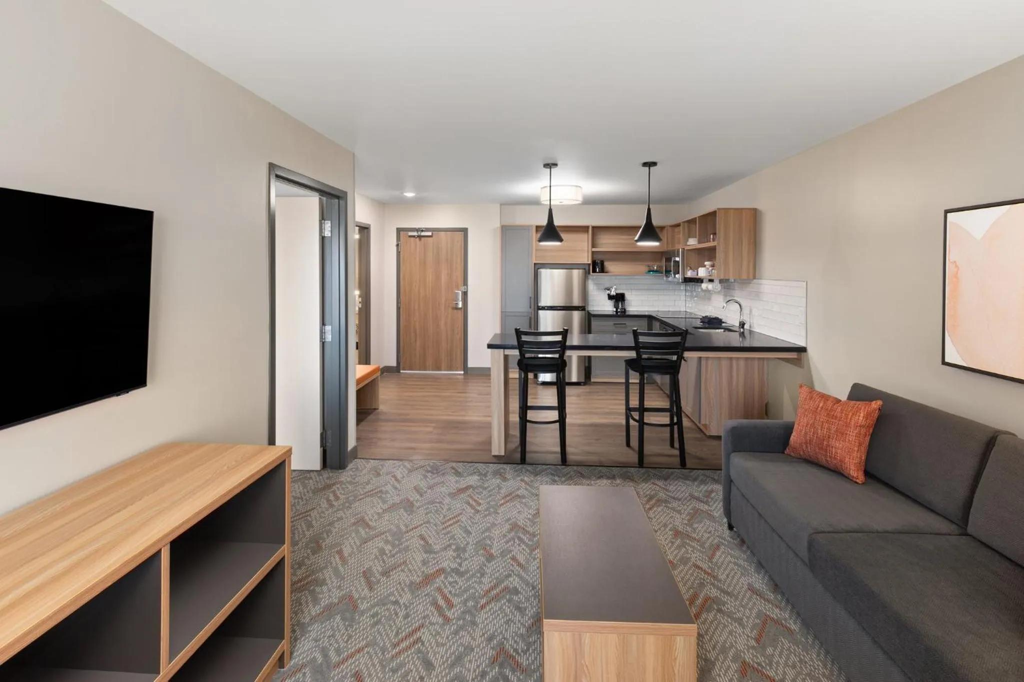 Bedroom in Candlewood Suites Shelbyville, an IHG Hotel