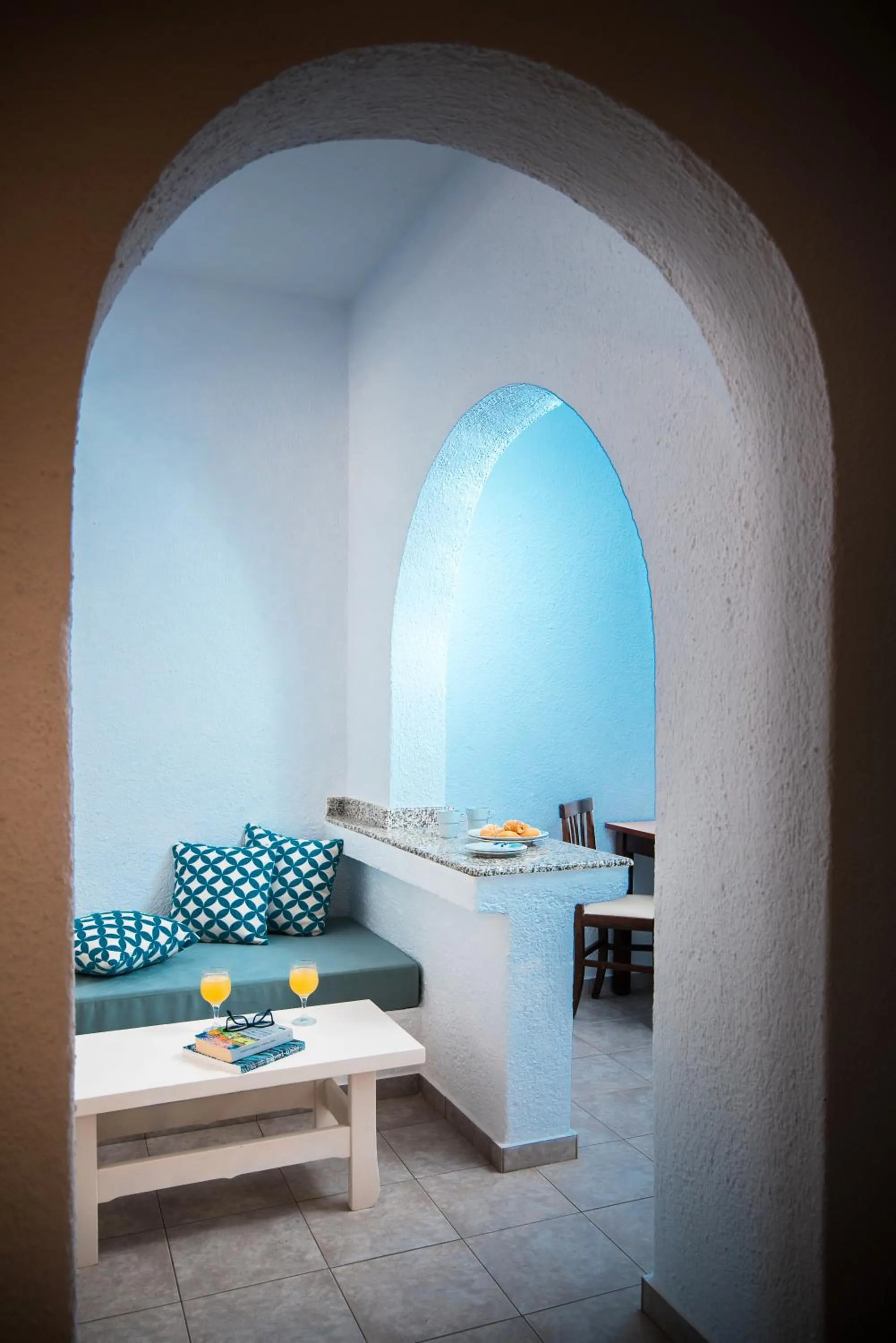 Seating area in Ibiscus Hotel Malia