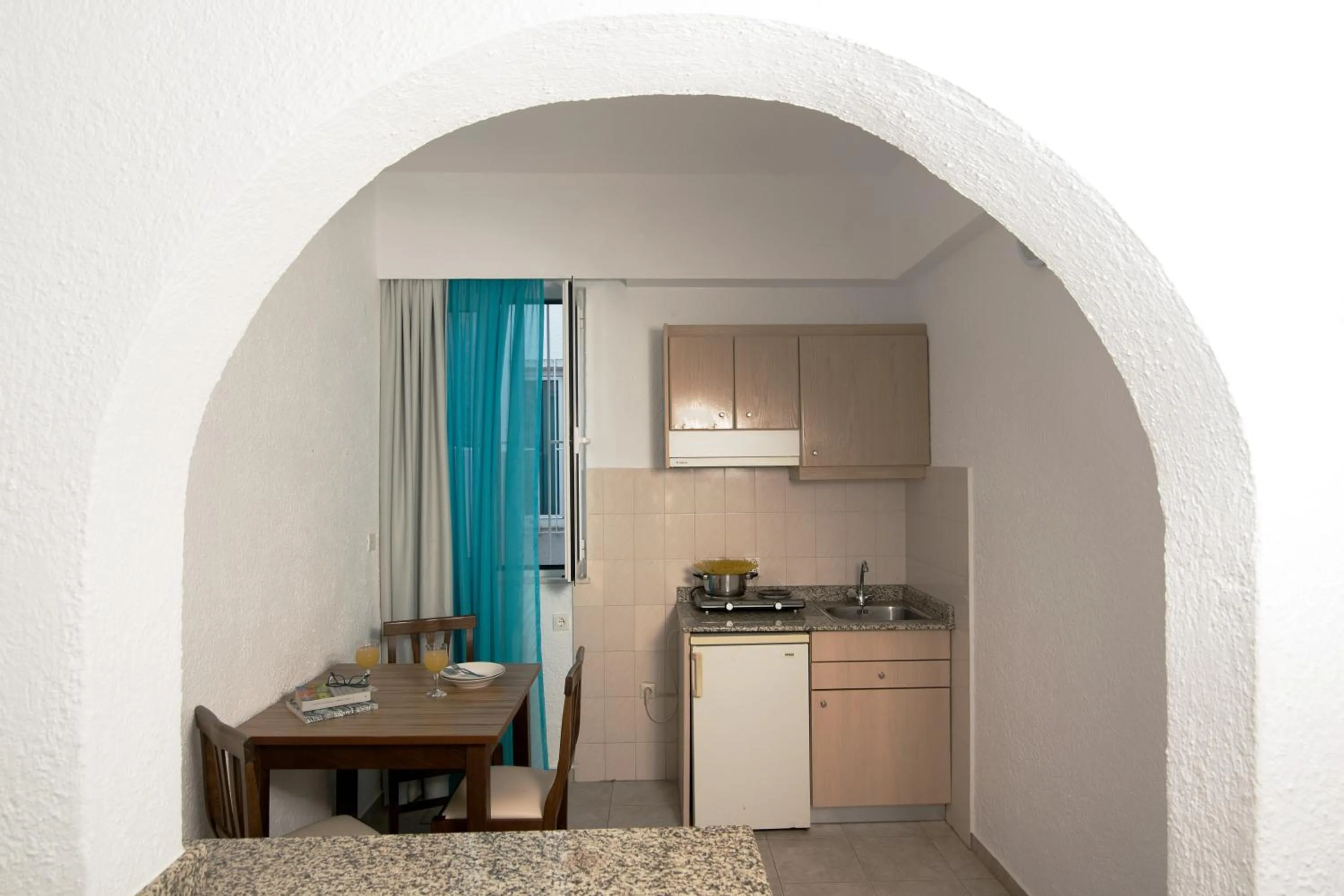 Kitchen or kitchenette in Ibiscus Hotel Malia