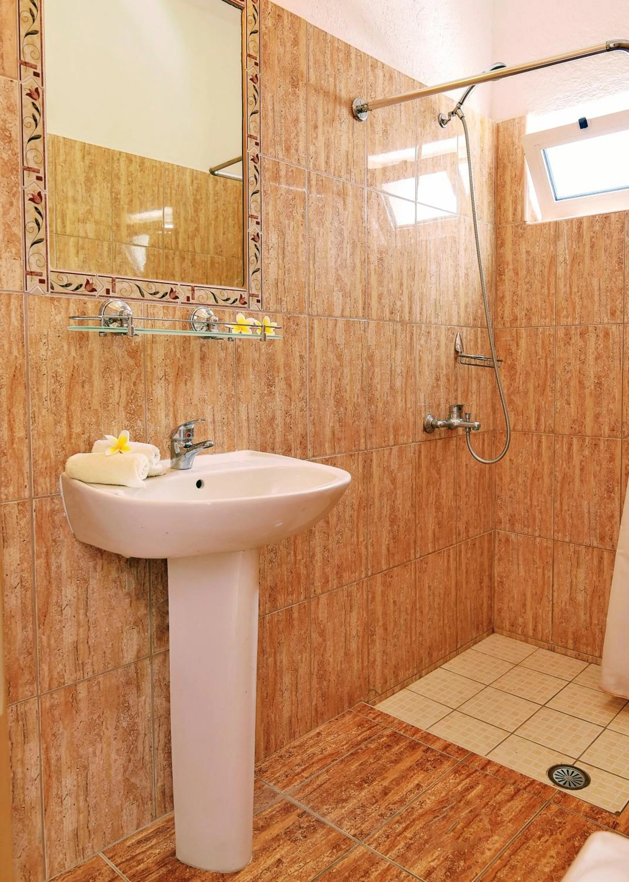 Bathroom in Ibiscus Hotel Malia