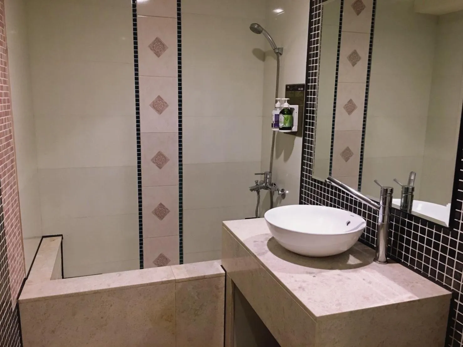 Shower in Michelle hotel