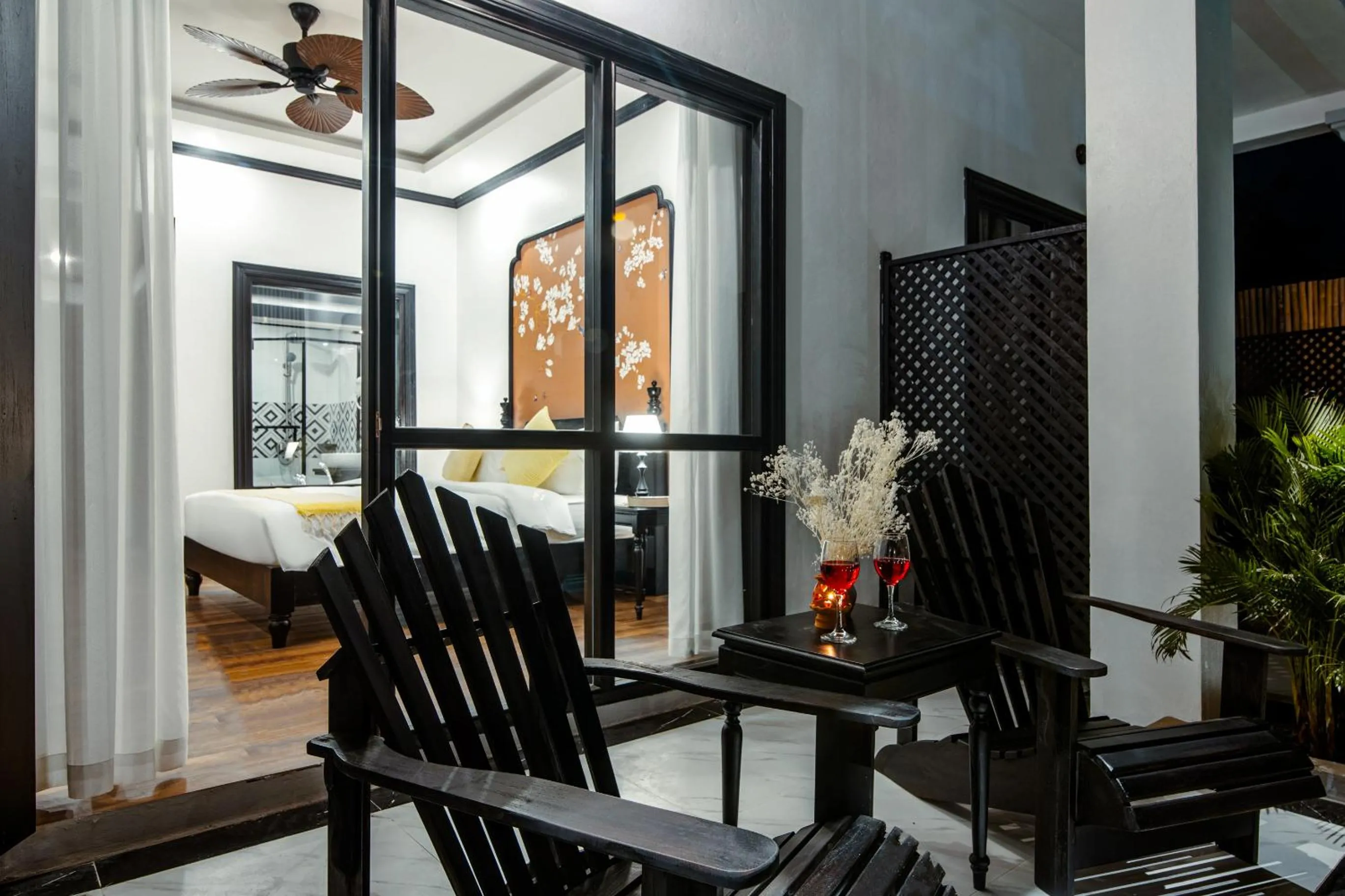 Seating area in Luang Prabang Vang Luang Hotel