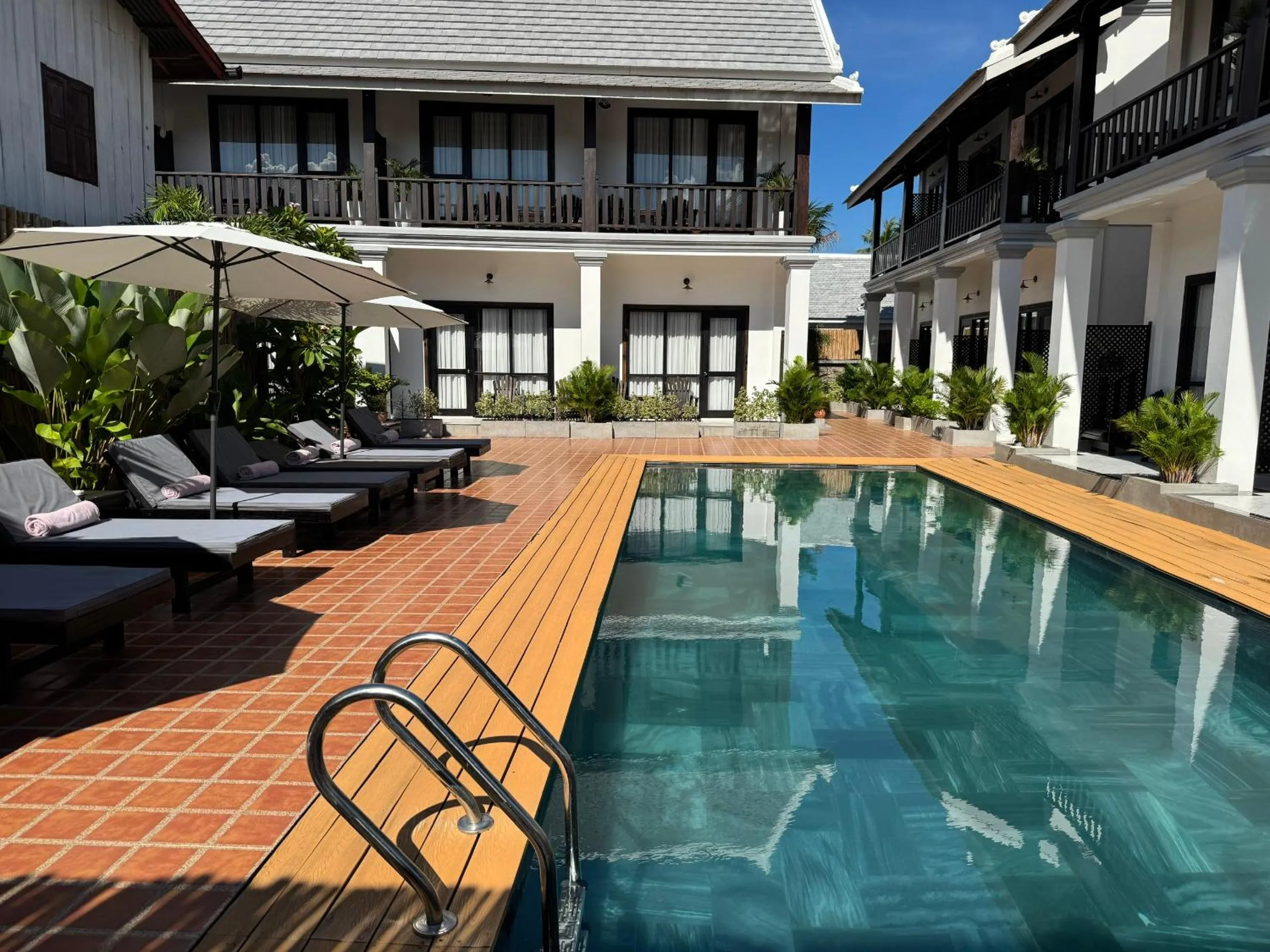 Swimming pool in Luang Prabang Vang Luang Hotel
