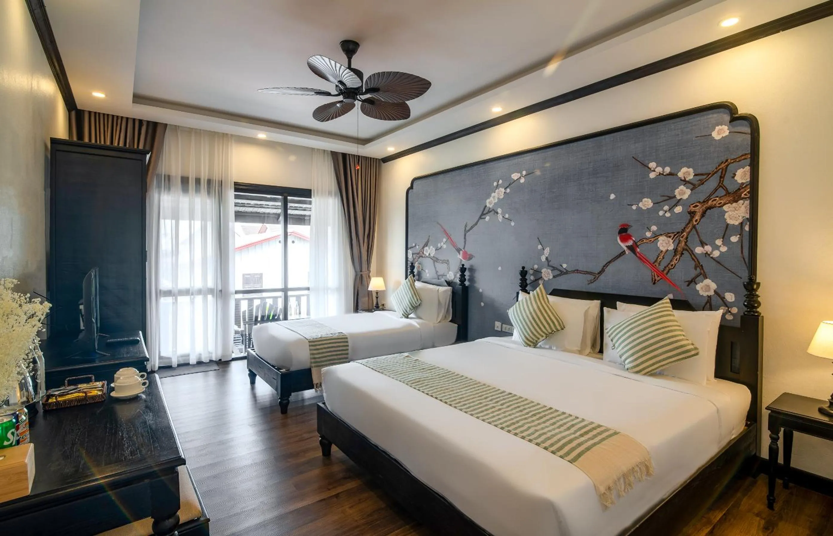 Bed in Luang Prabang Vang Luang Hotel