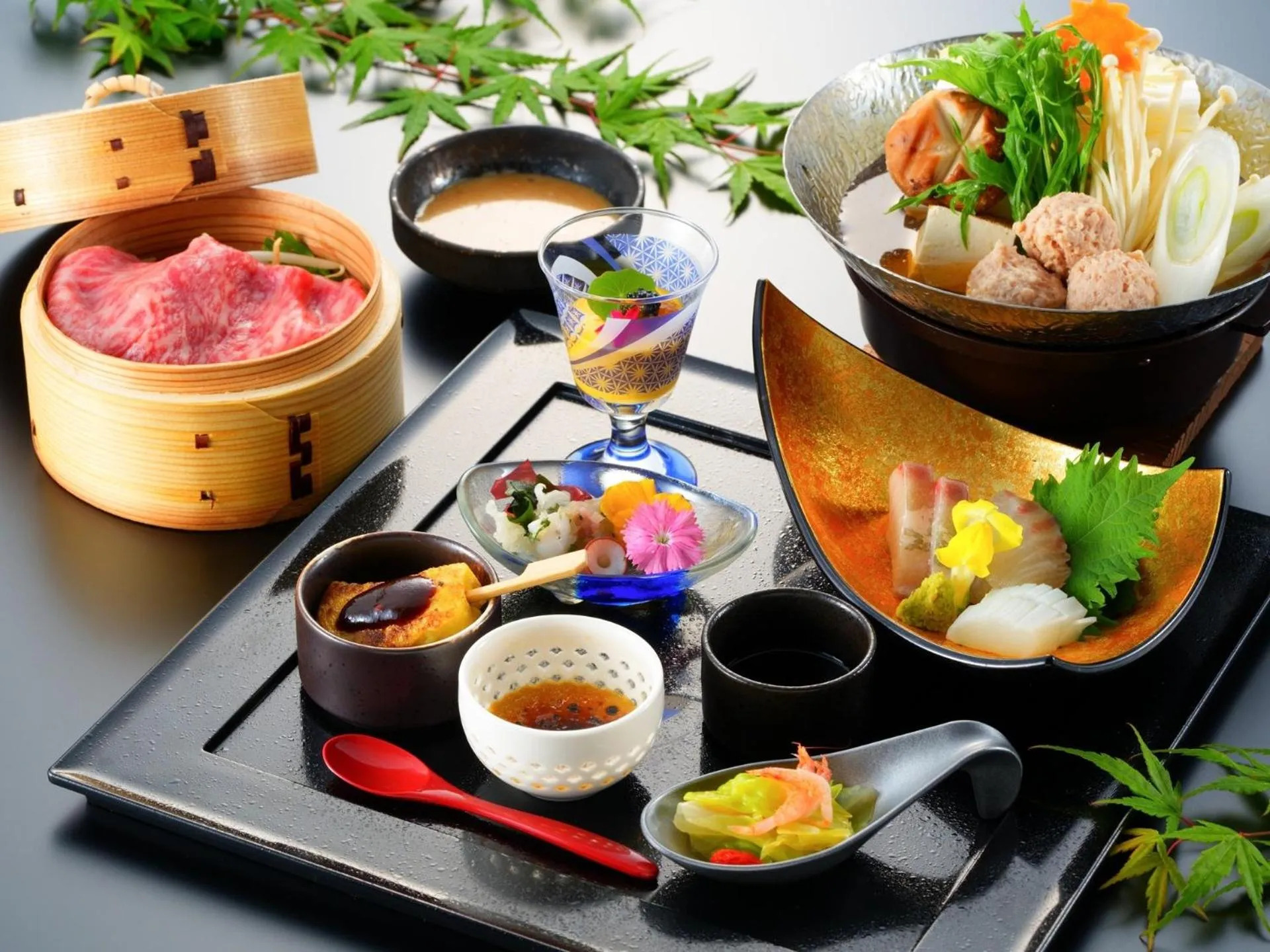 Dinner in Grandvrio Hotel Tamba Sasayama Wakura - ROUTE INN HOTELS -