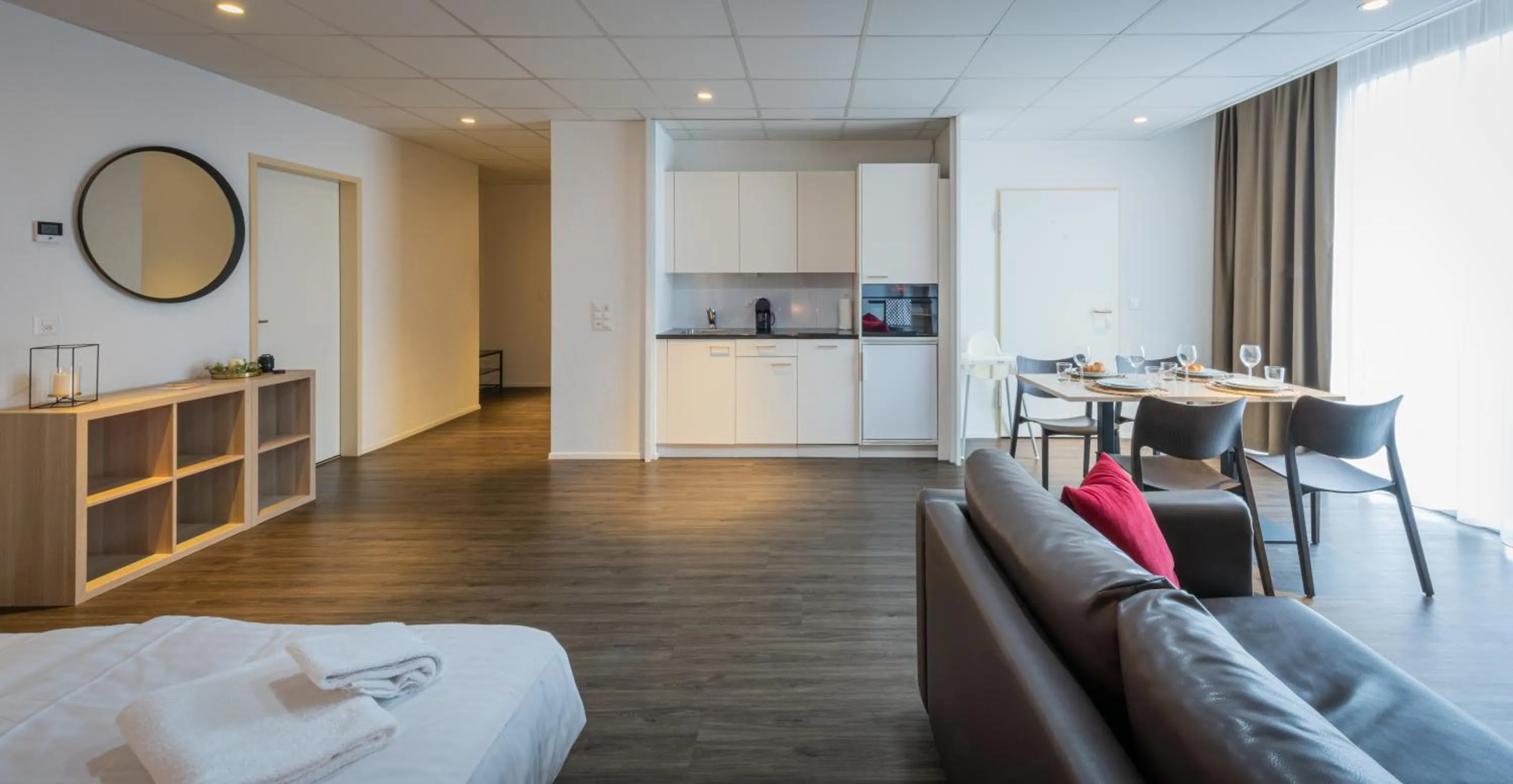 Kitchen or kitchenette in Los Lorentes Hotel Bern Airport