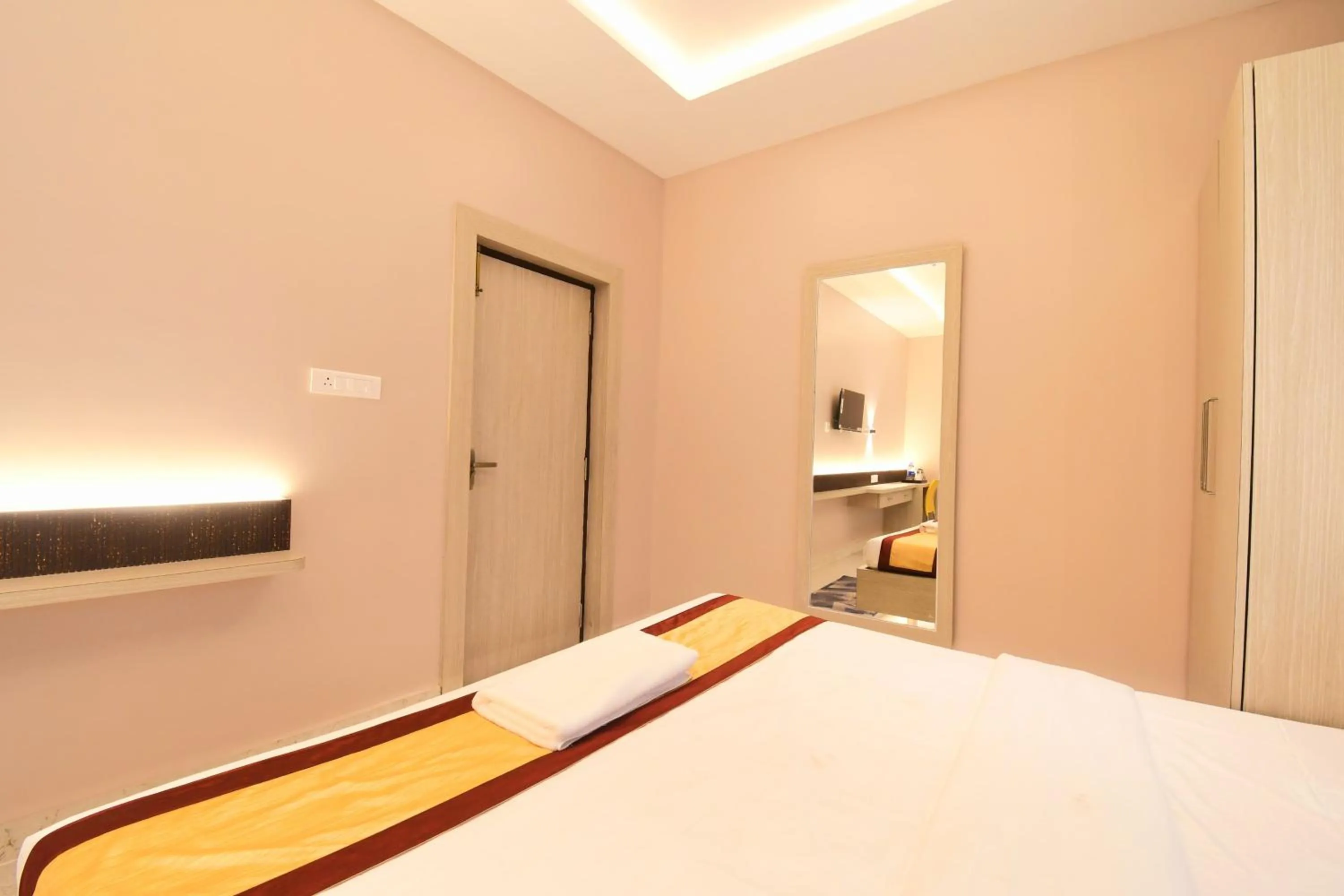 Bed in Hotel Sai Swastik