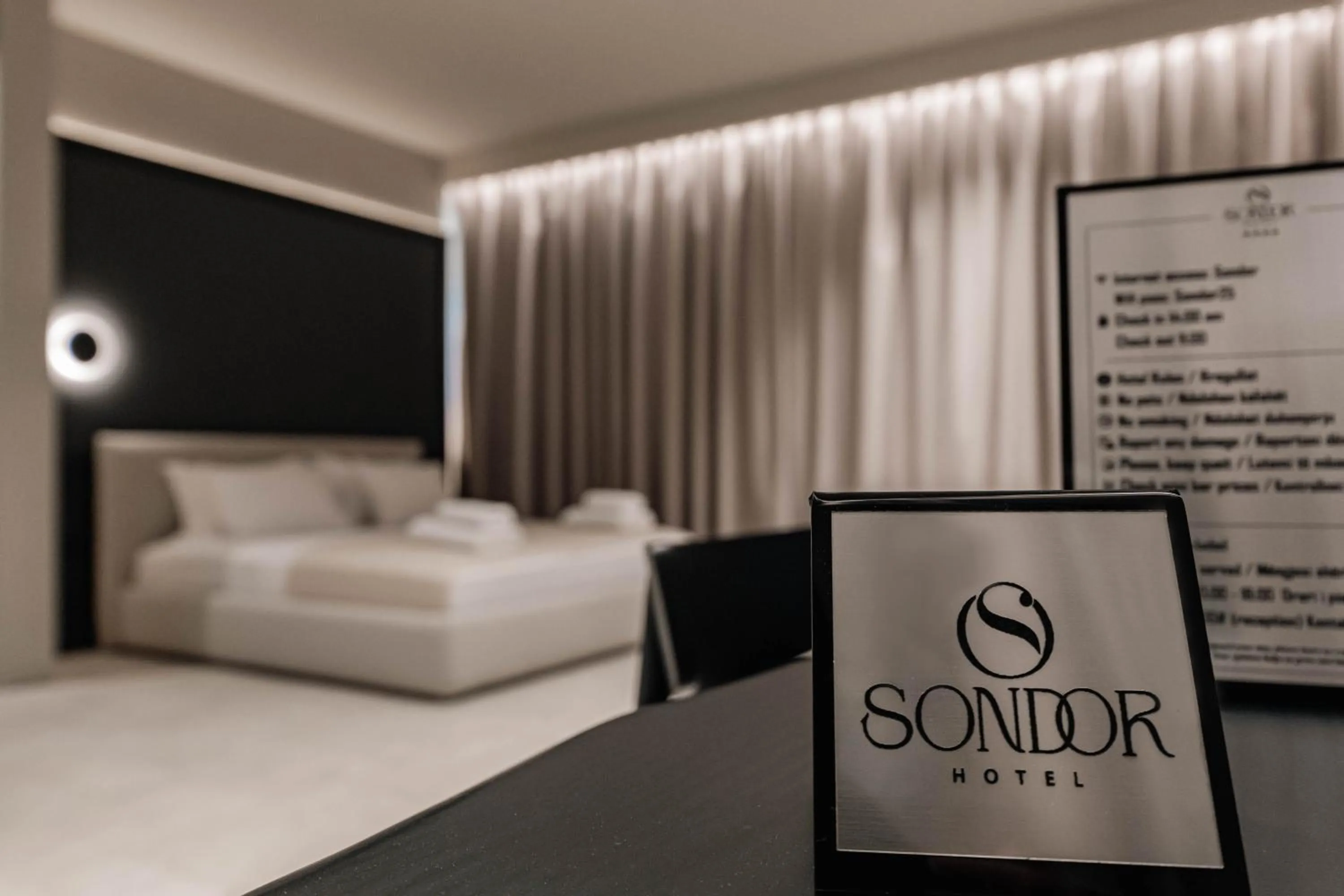 Property logo or sign, Bed in Sondor Hotel