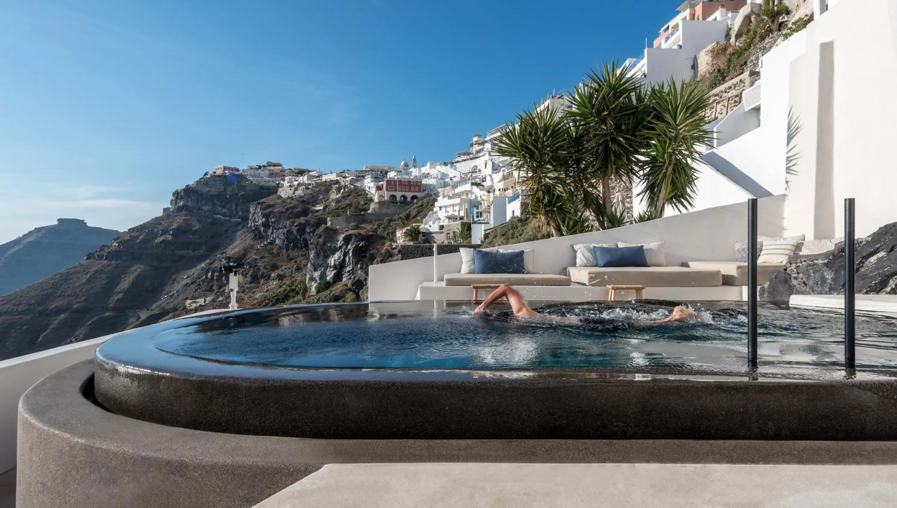 Pool view in Porto Fira Suites