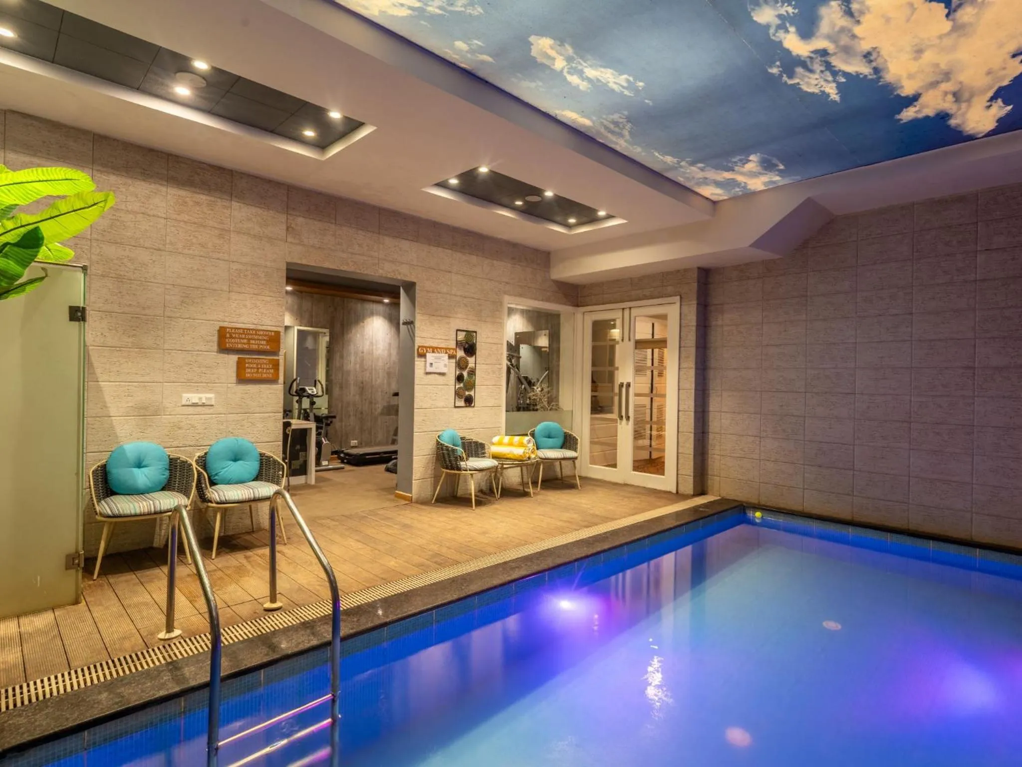 Pool view in Moustache Mussoorie