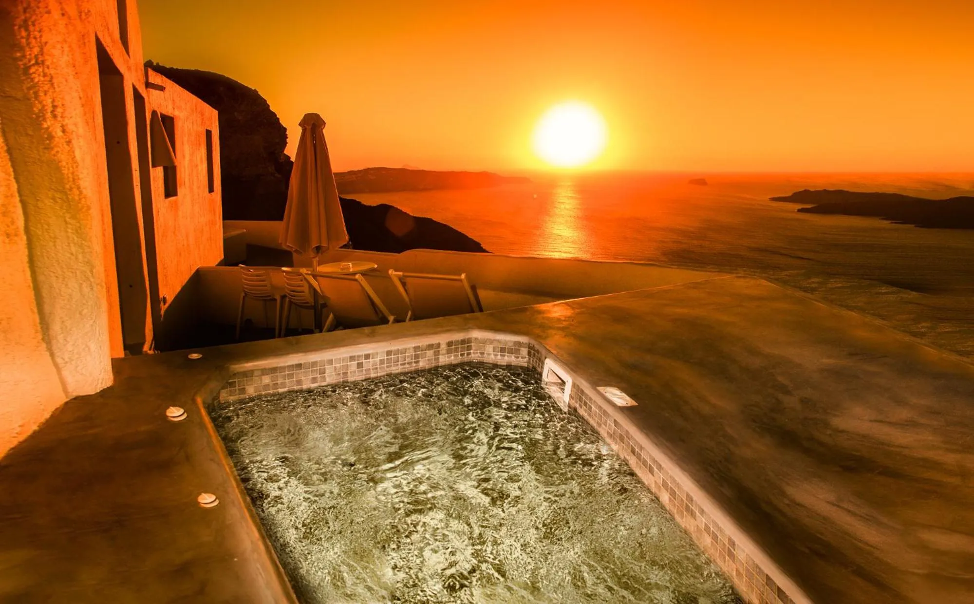 Patio in Villa Irini Fira - Adults Only