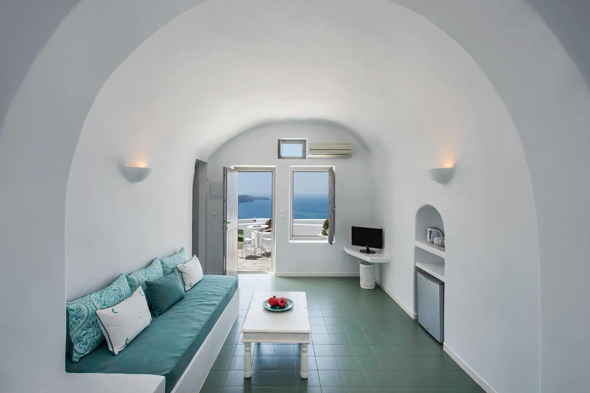 Living room in Villa Irini Fira - Adults Only