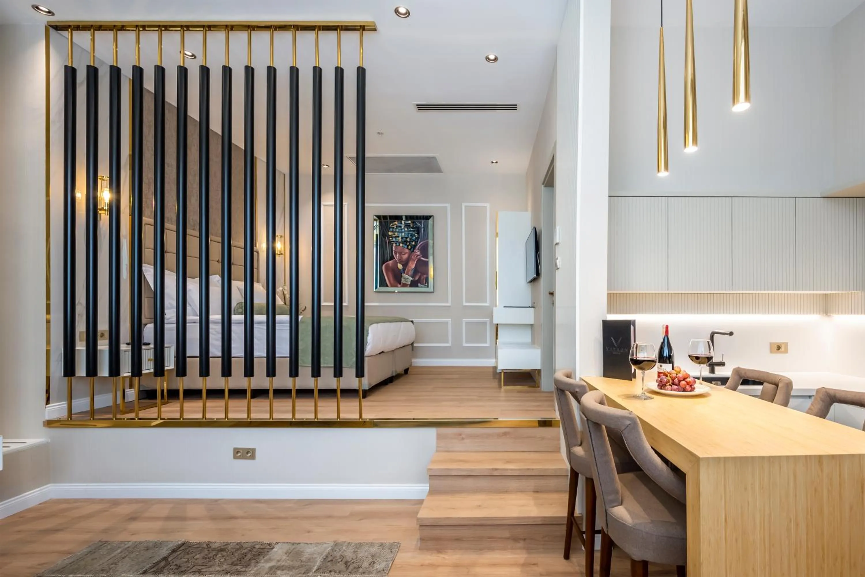 Kitchen or kitchenette in Veyron Hotels & SPA