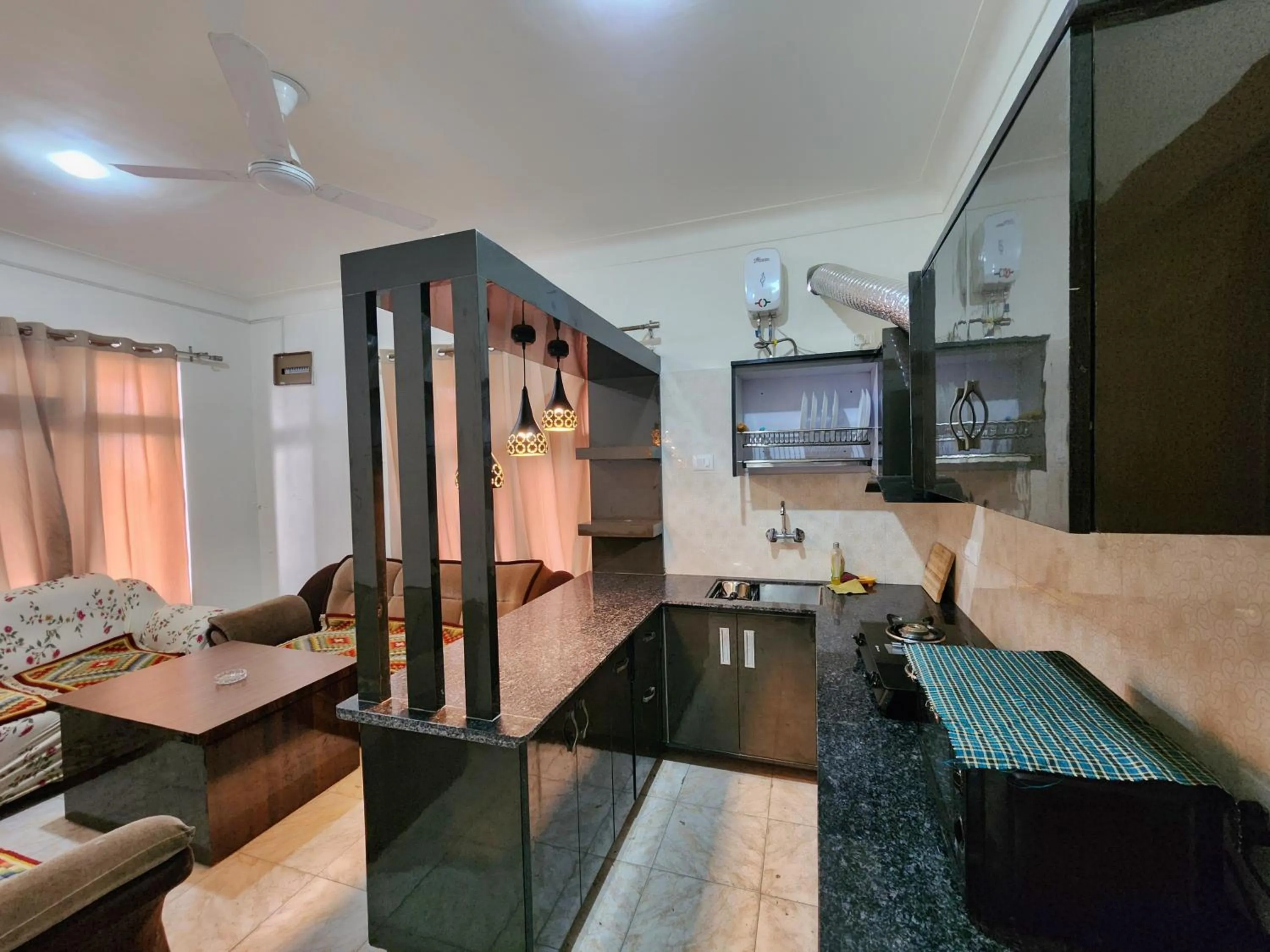 Living room in Dorjee House Bir