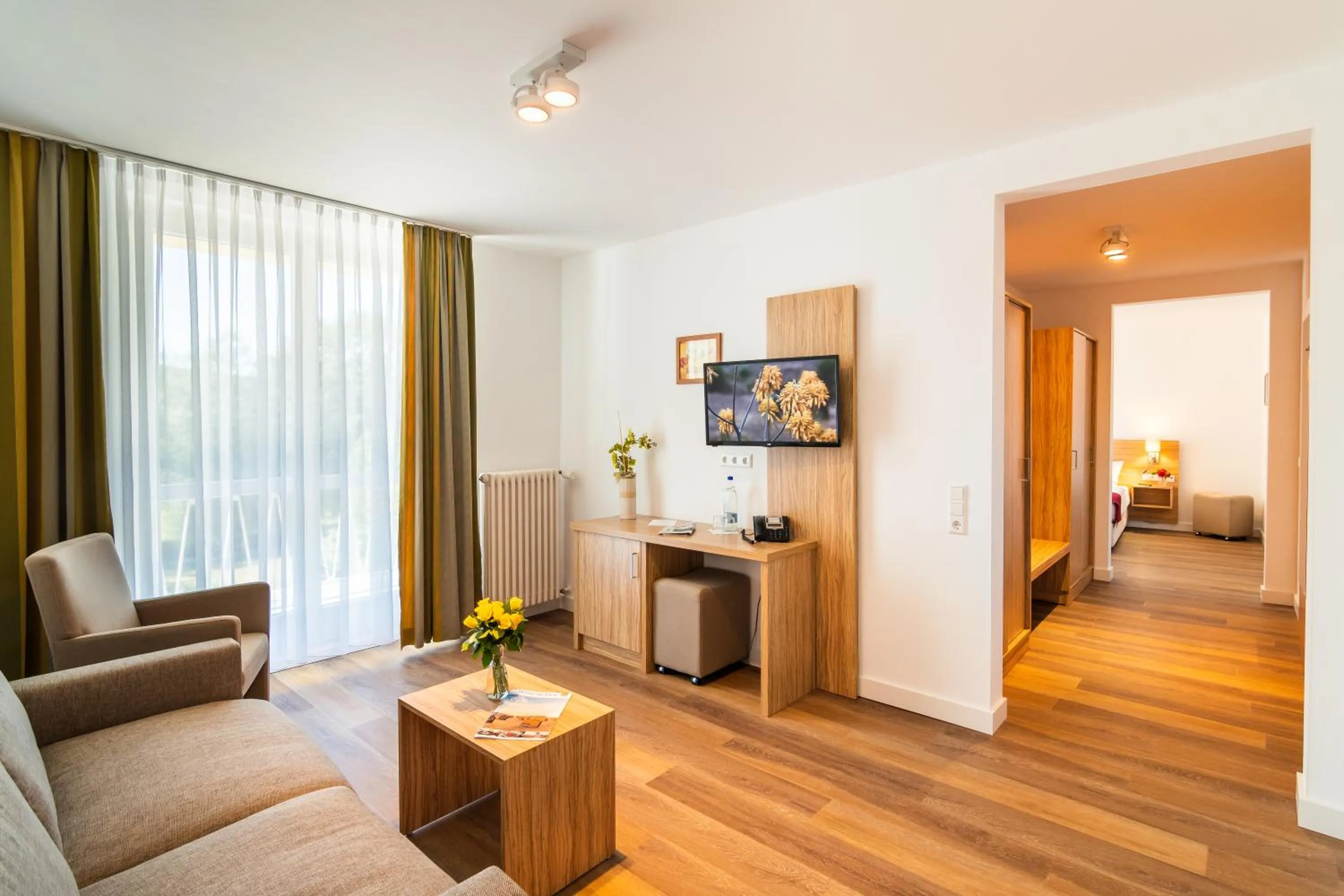 Seating area, Bed in Akzent Hotel Am Burgholz