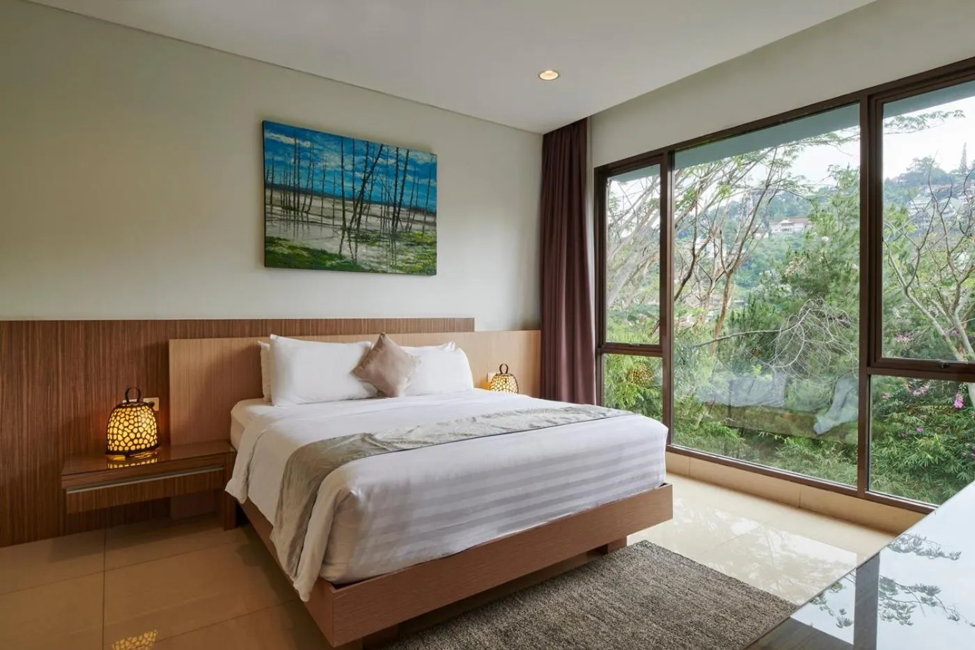 Bed in Hikari Hill View Villa 7 bedrooms with a private swimming pool