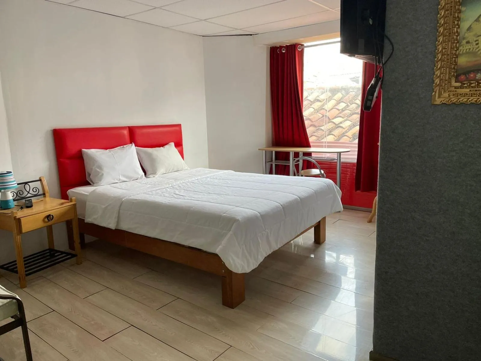 Bed in Hotel Plateros