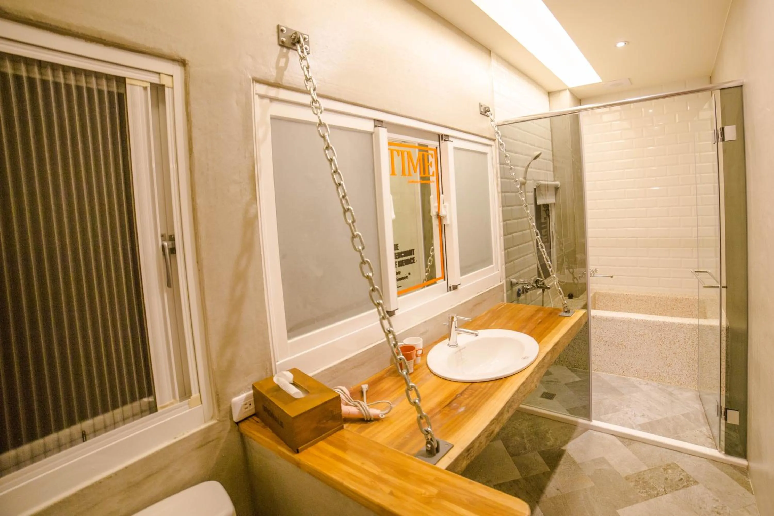 Shower in Oia Cafe B&B