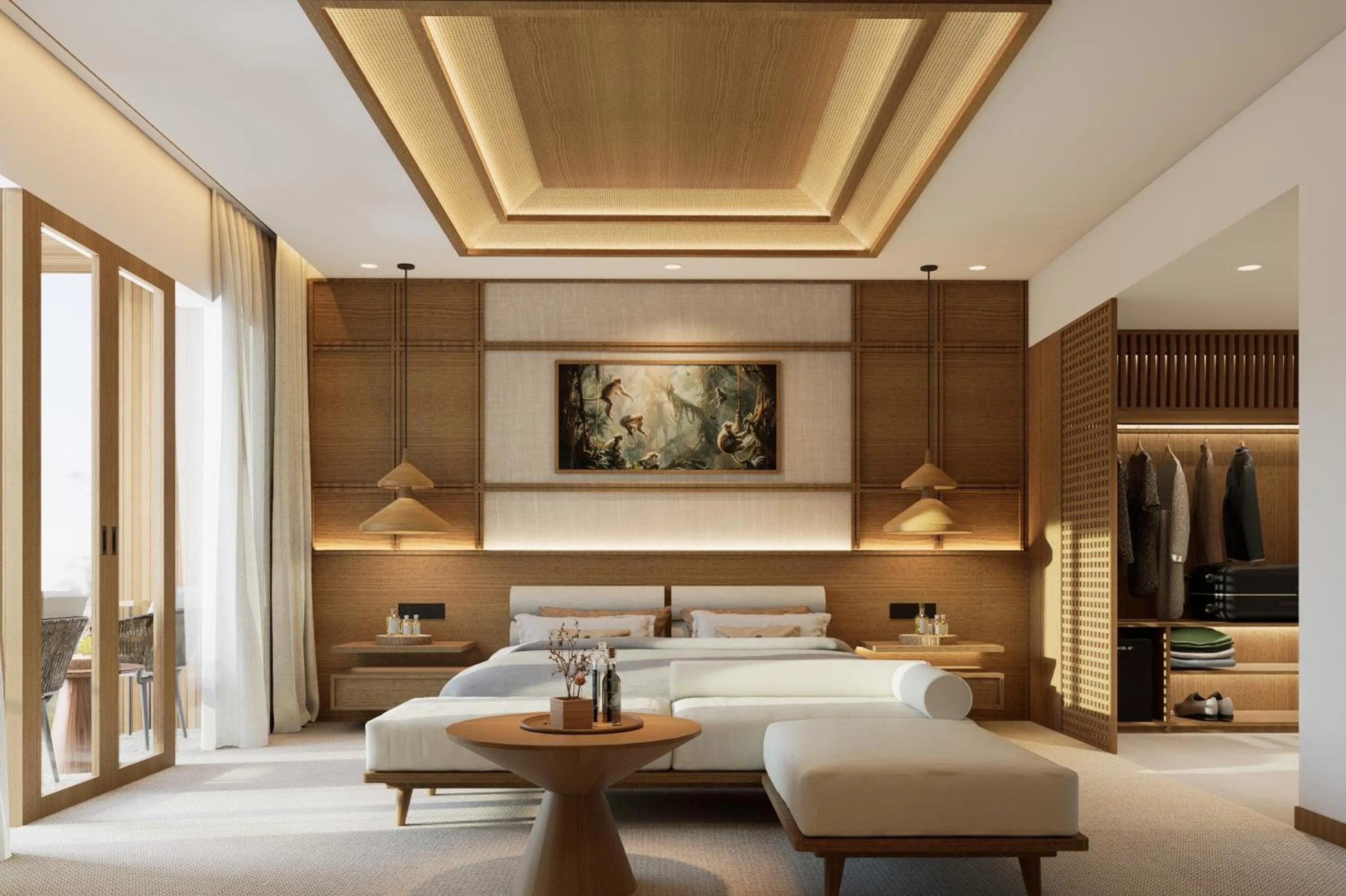 Seating area, Bed in Anumana Ubud Hotel