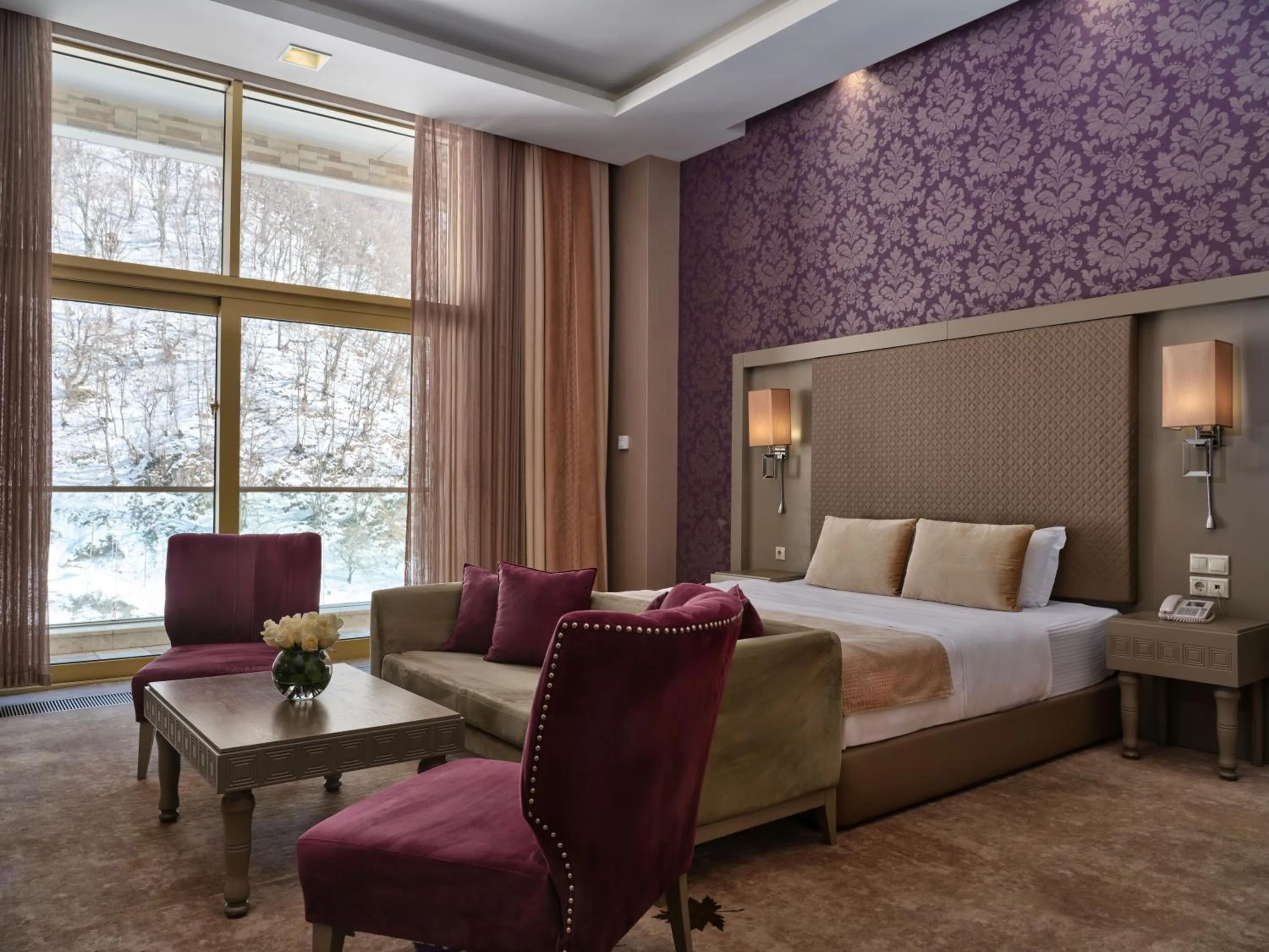 Bed in Qafqaz Tufandag Mountain Resort Hotel