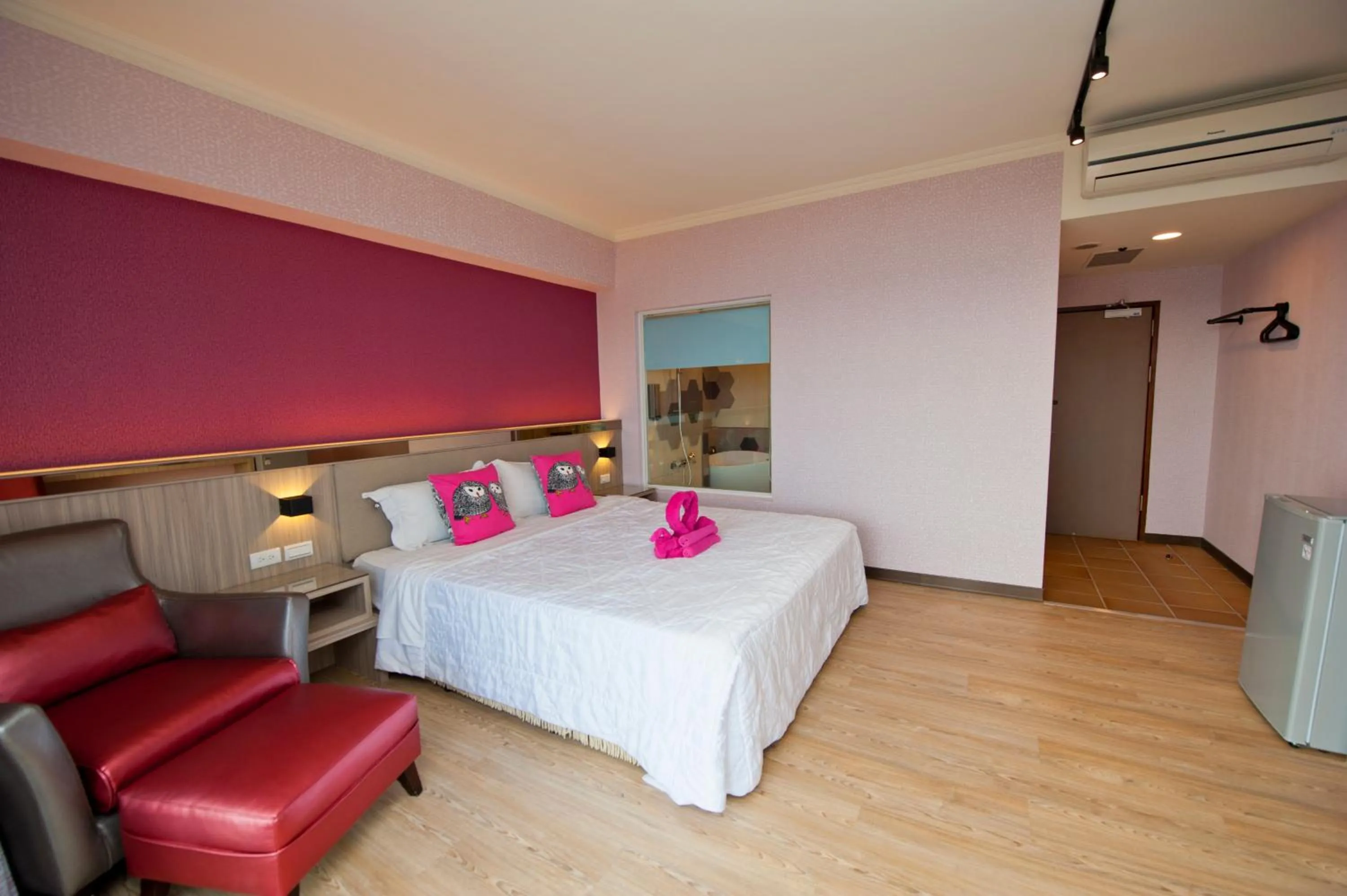 Bed in 墾丁品喬旅店