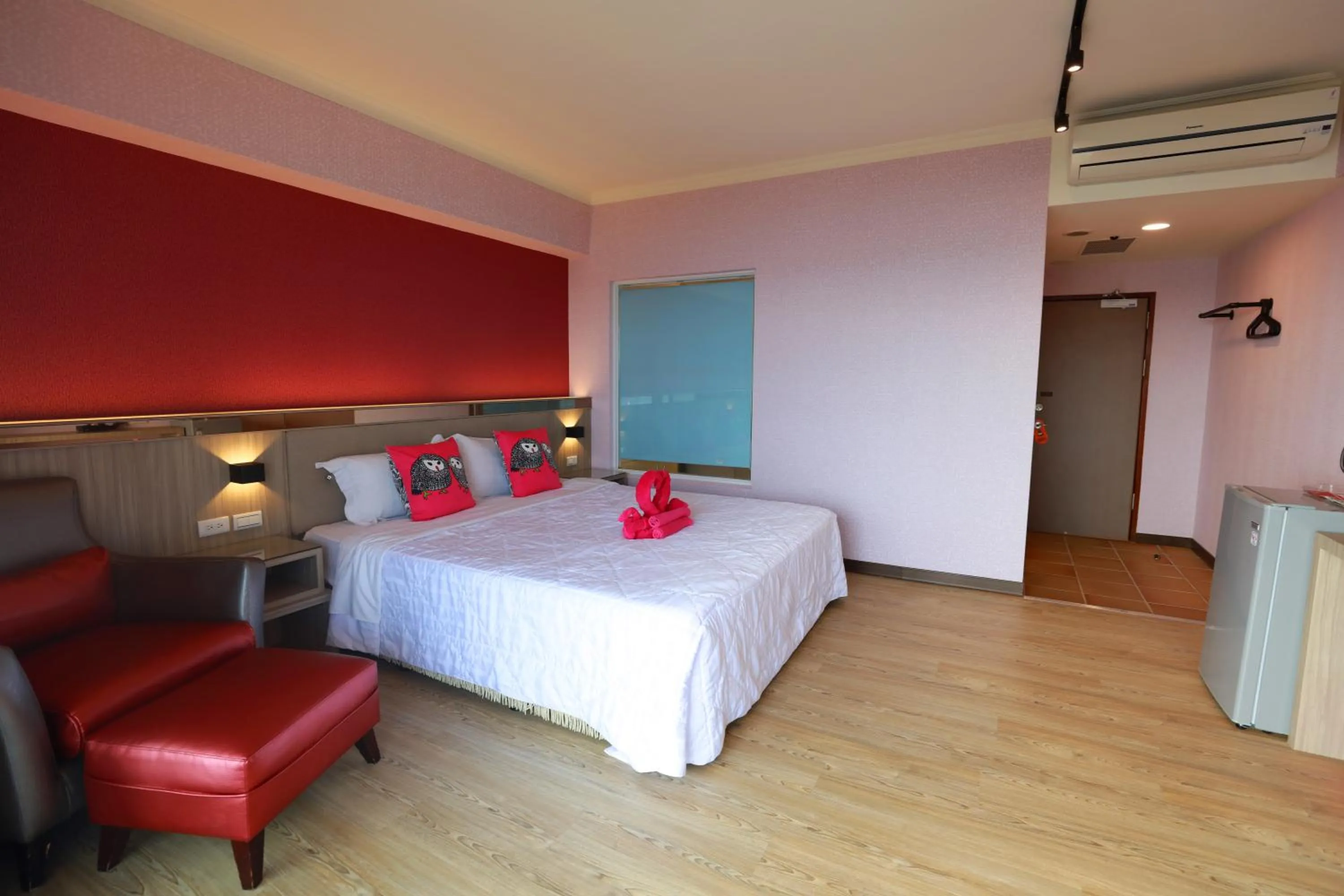 Bed in 墾丁品喬旅店