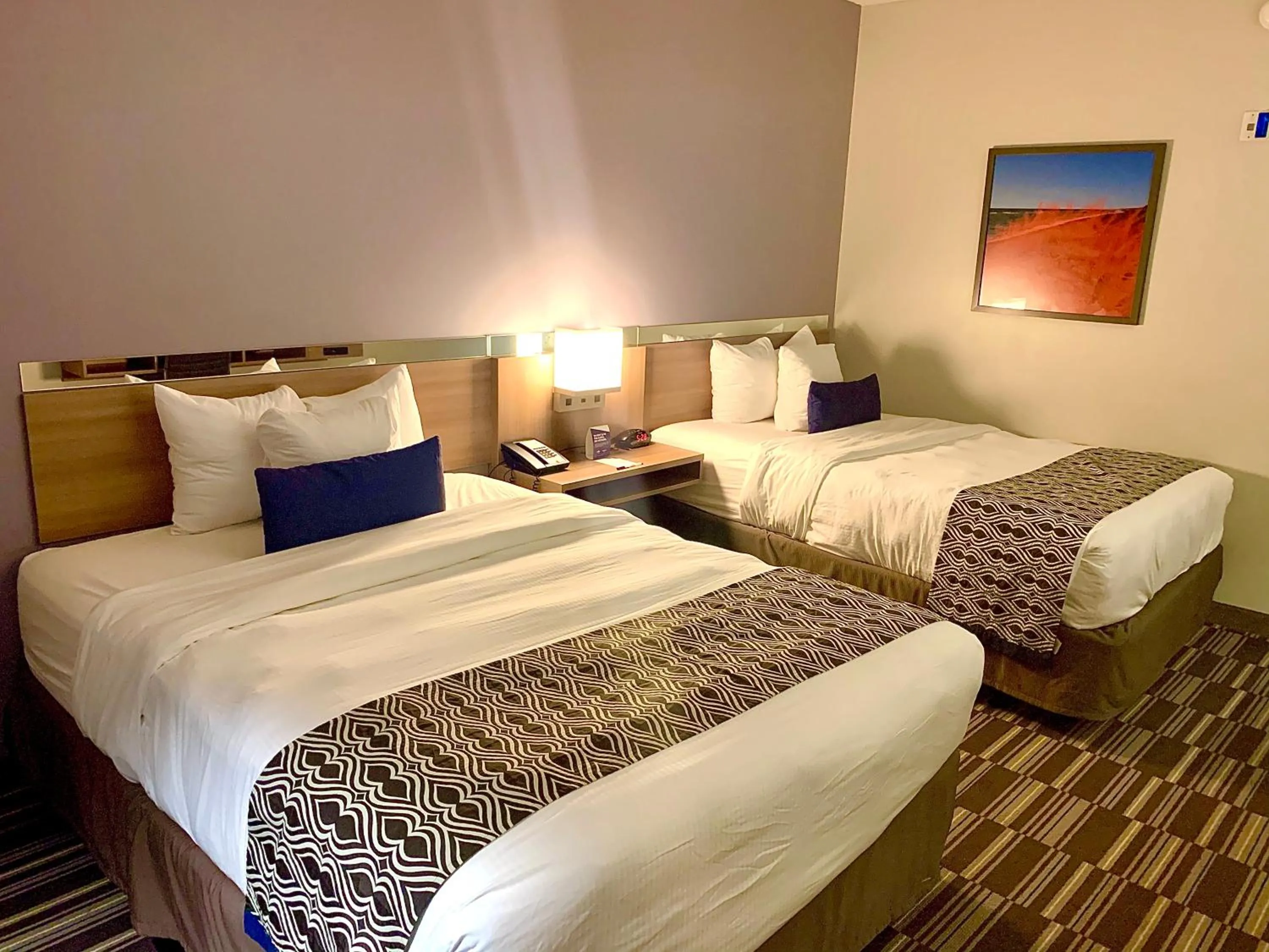 Bed in Microtel Inn & Suites by Wyndham Georgetown Delaware Beaches