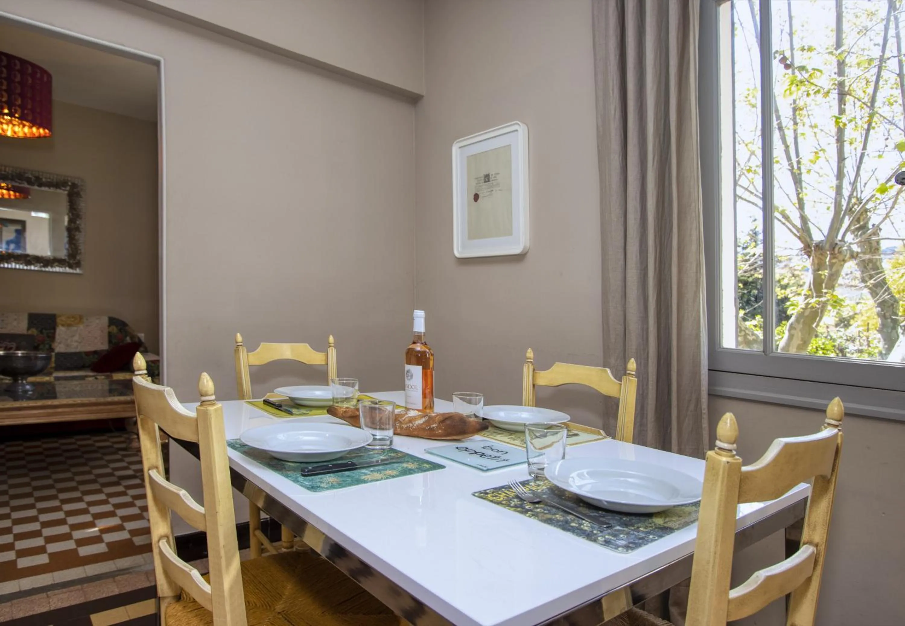 Seating area in Villa Maredda