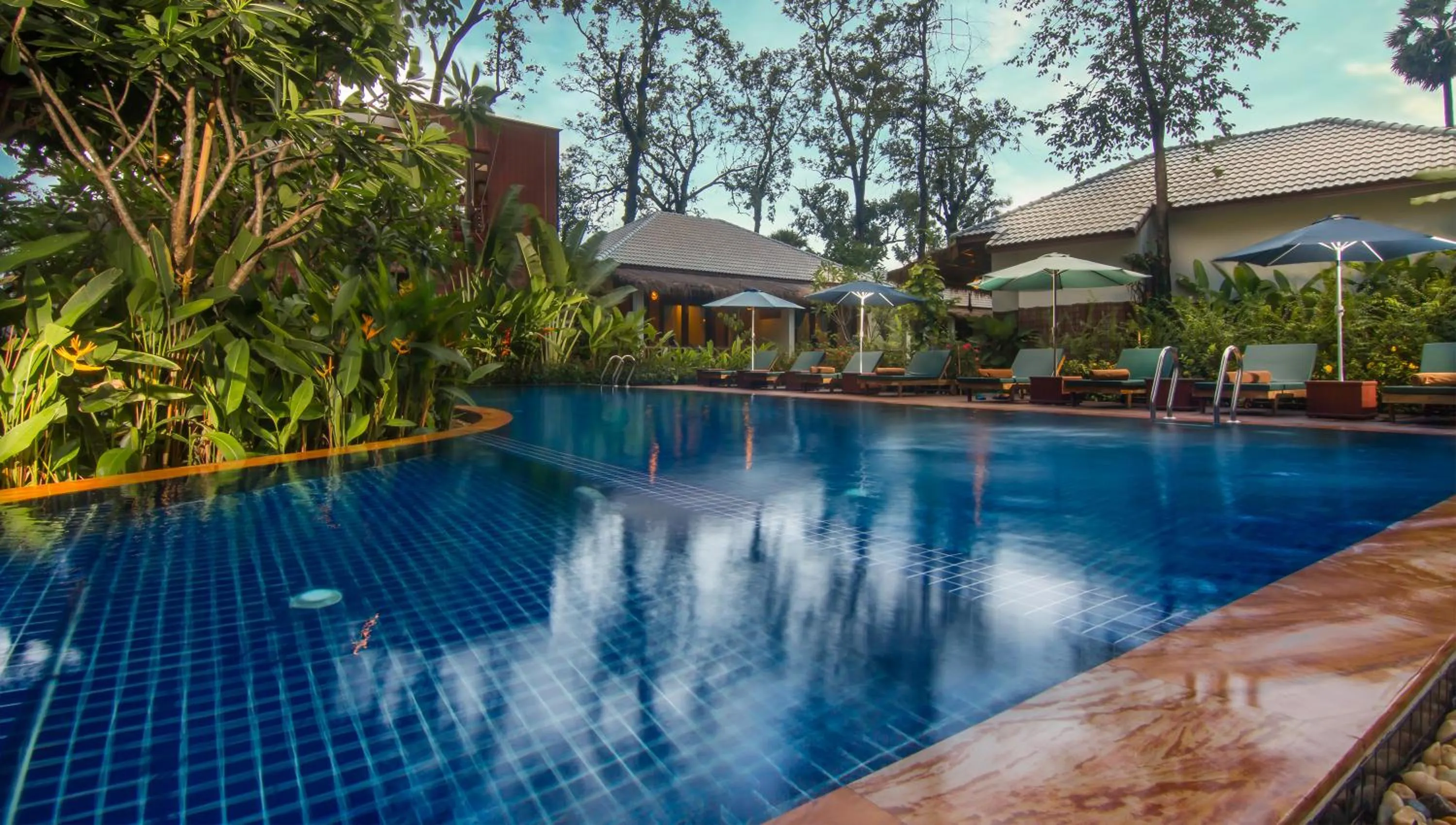 Swimming pool in La Rivière d' Angkor Resort