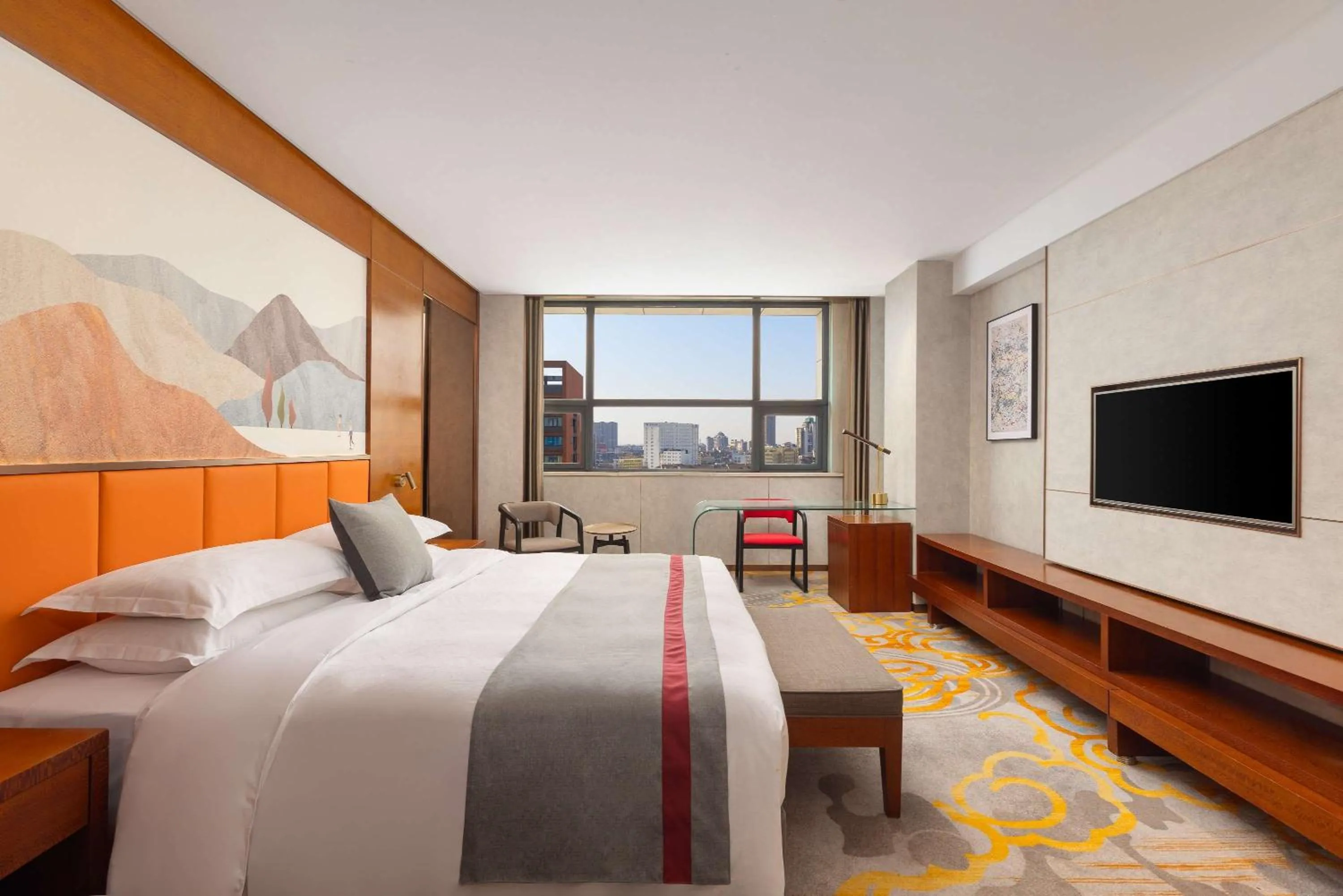 Photo of the whole room, Bed in Ramada Encore by Wyndham Jingzhou Shashi