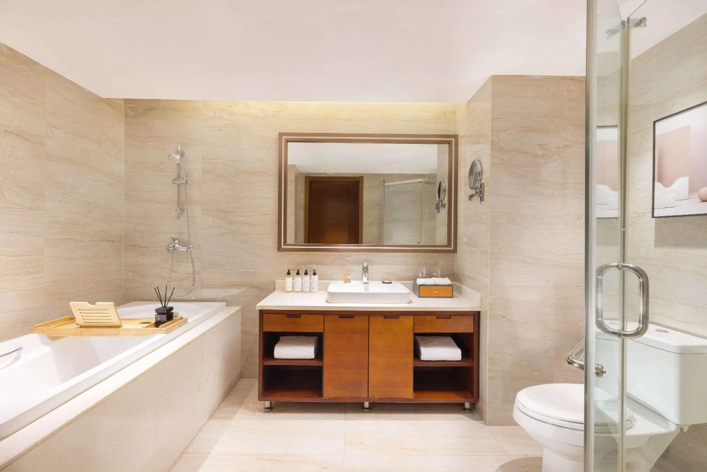 Bathroom in Ramada Encore by Wyndham Jingzhou Shashi